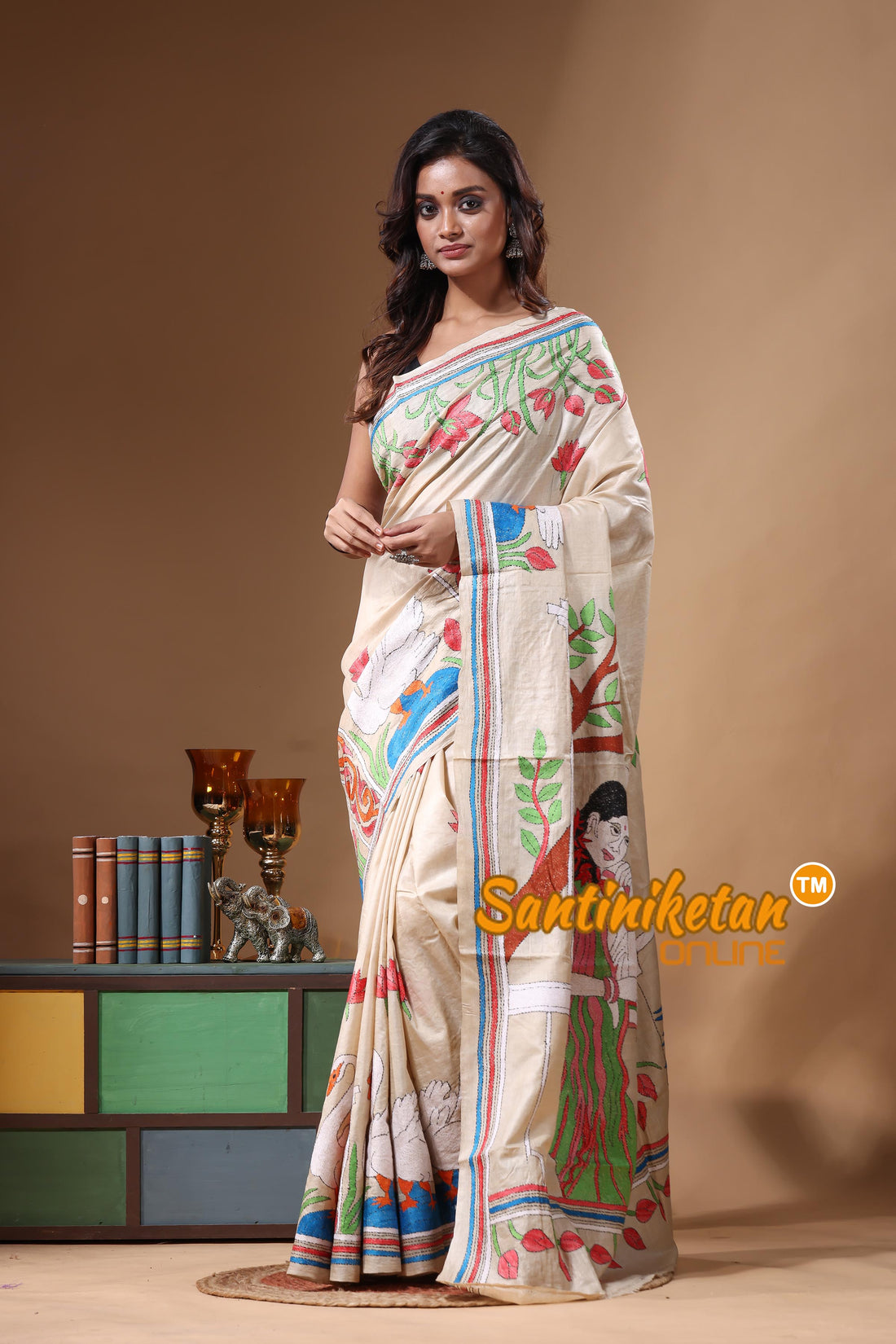 Pure Gachi Tussar Kantha Stitch Saree SN2631498
