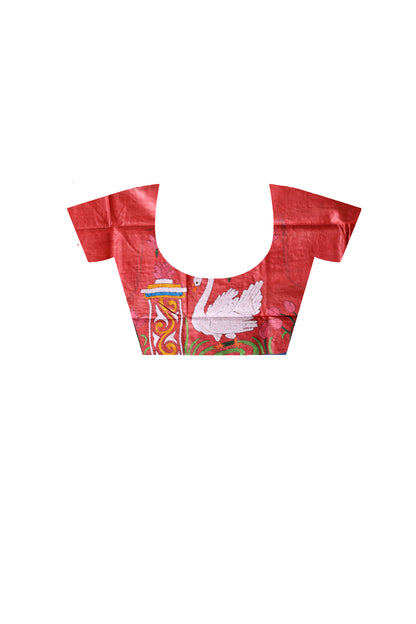 Dye Pure Gachi Tussar Kantha Stitch Saree SN2631516