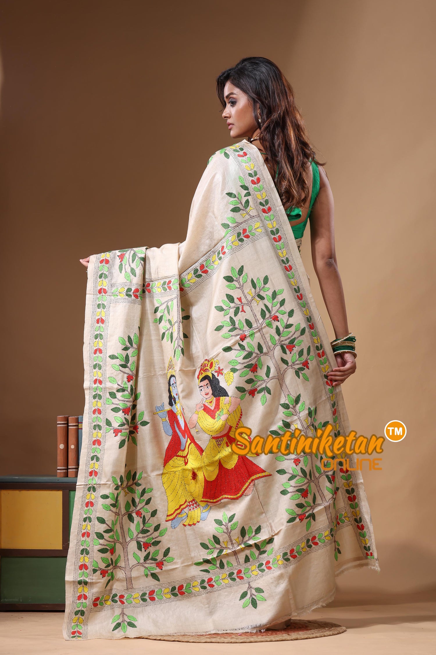 Pure Gachi Tussar Kantha Stitch Saree SN2631576