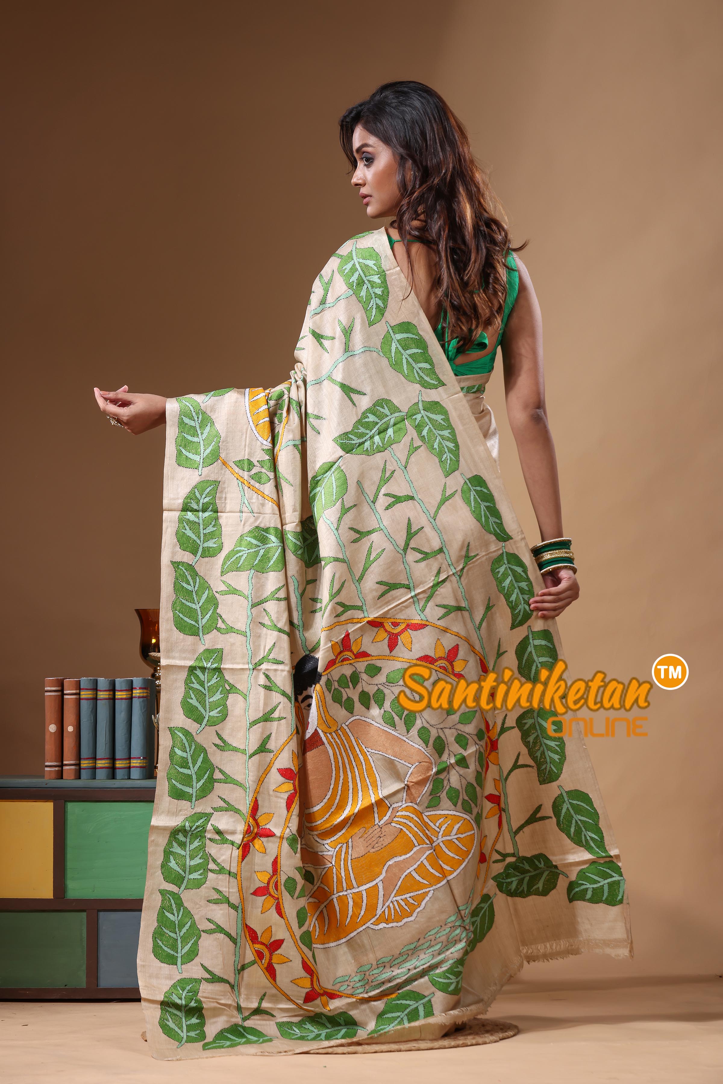 Pure Gachi Tussar Kantha Stitch Saree SN2631625