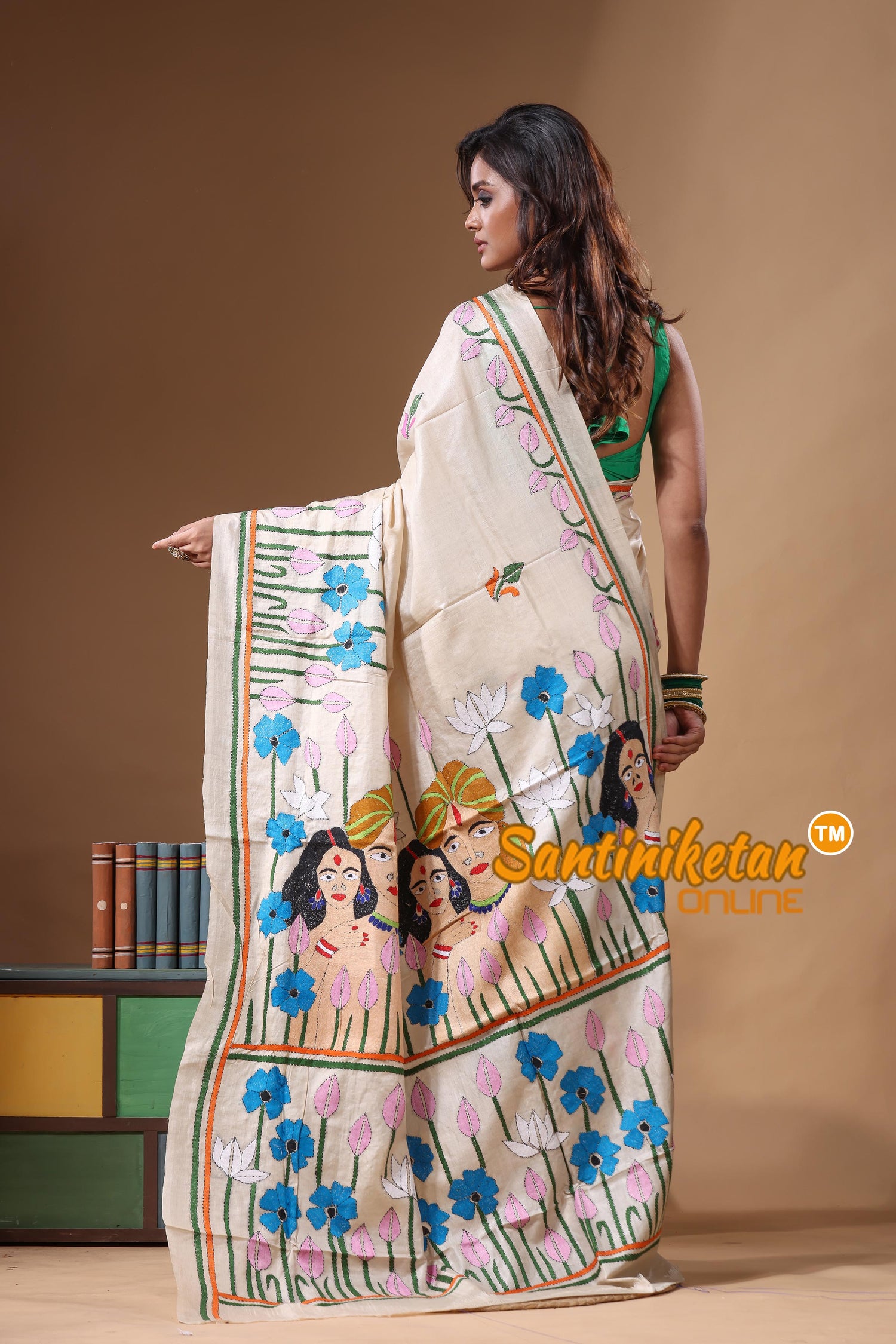 Pure Gachi Tussar Kantha Stitch Saree SN2631668