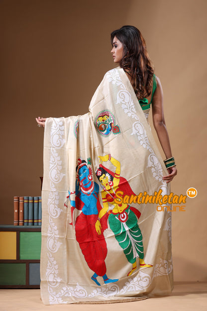 Pure Gachi Tussar Kantha Stitch Saree SN2631698