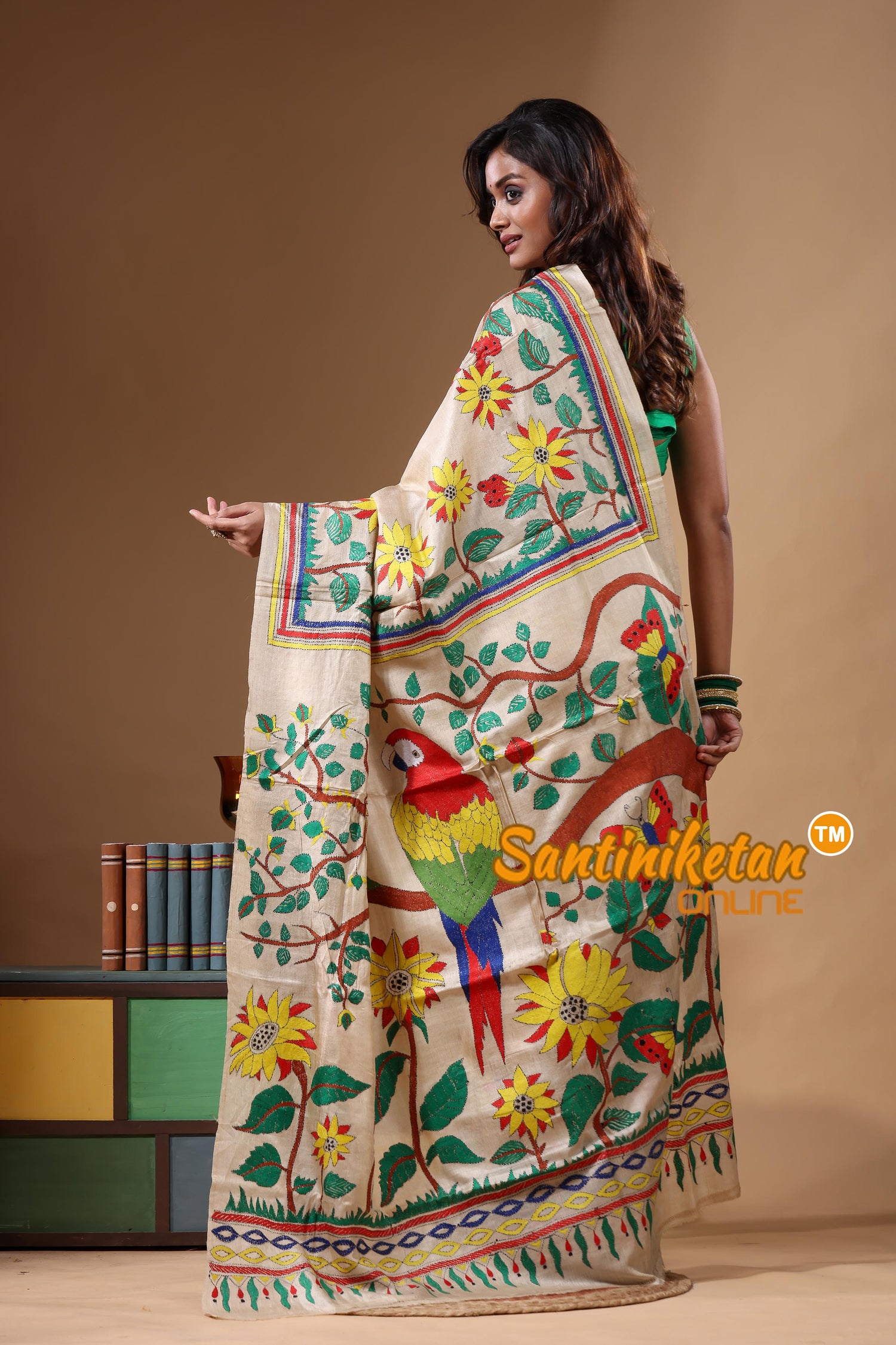 Pure Gachi Tussar Kantha Stitch Saree SN2631728
