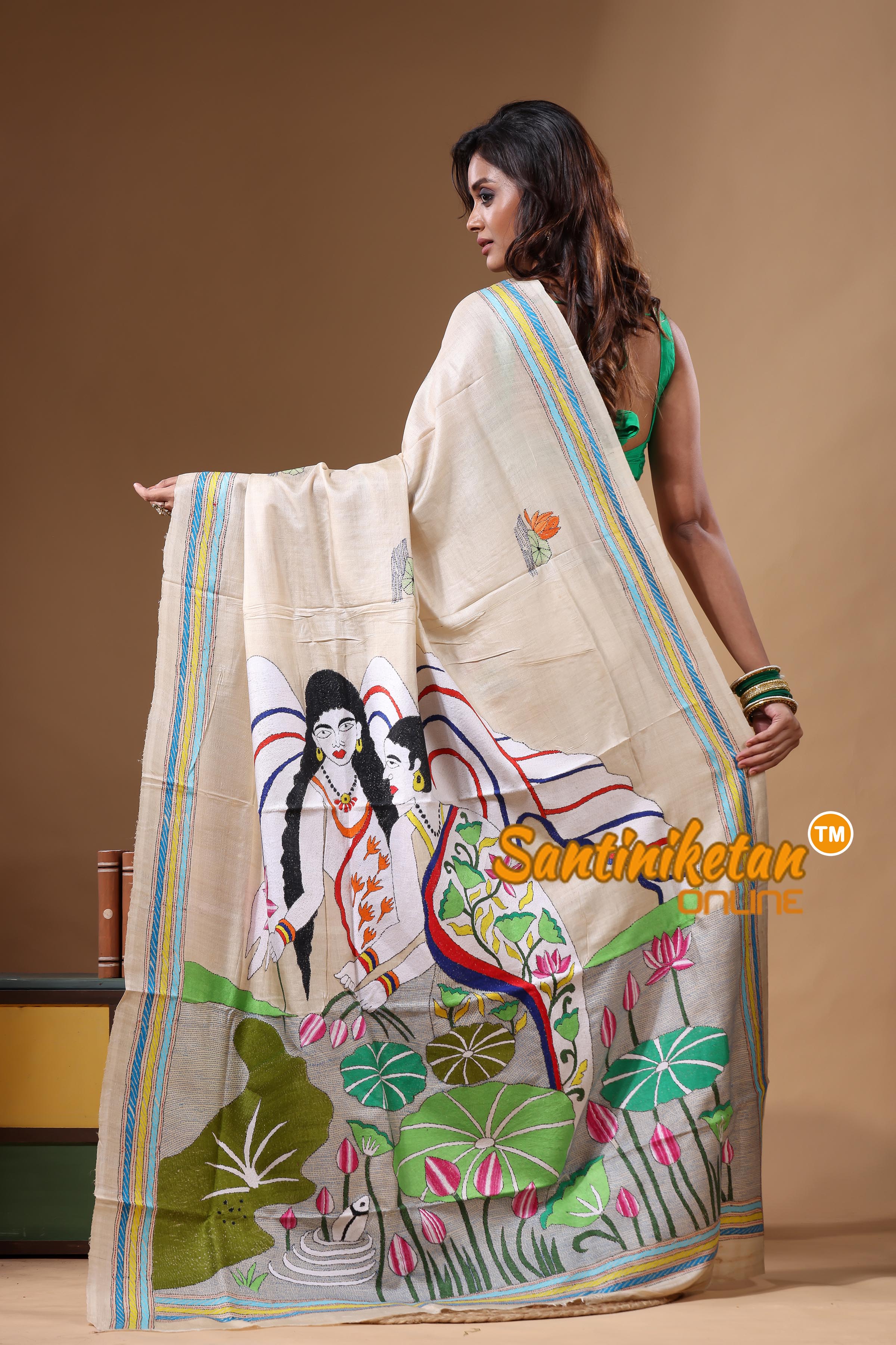 Pure Gachi Tussar Kantha Stitch Saree SN2631752