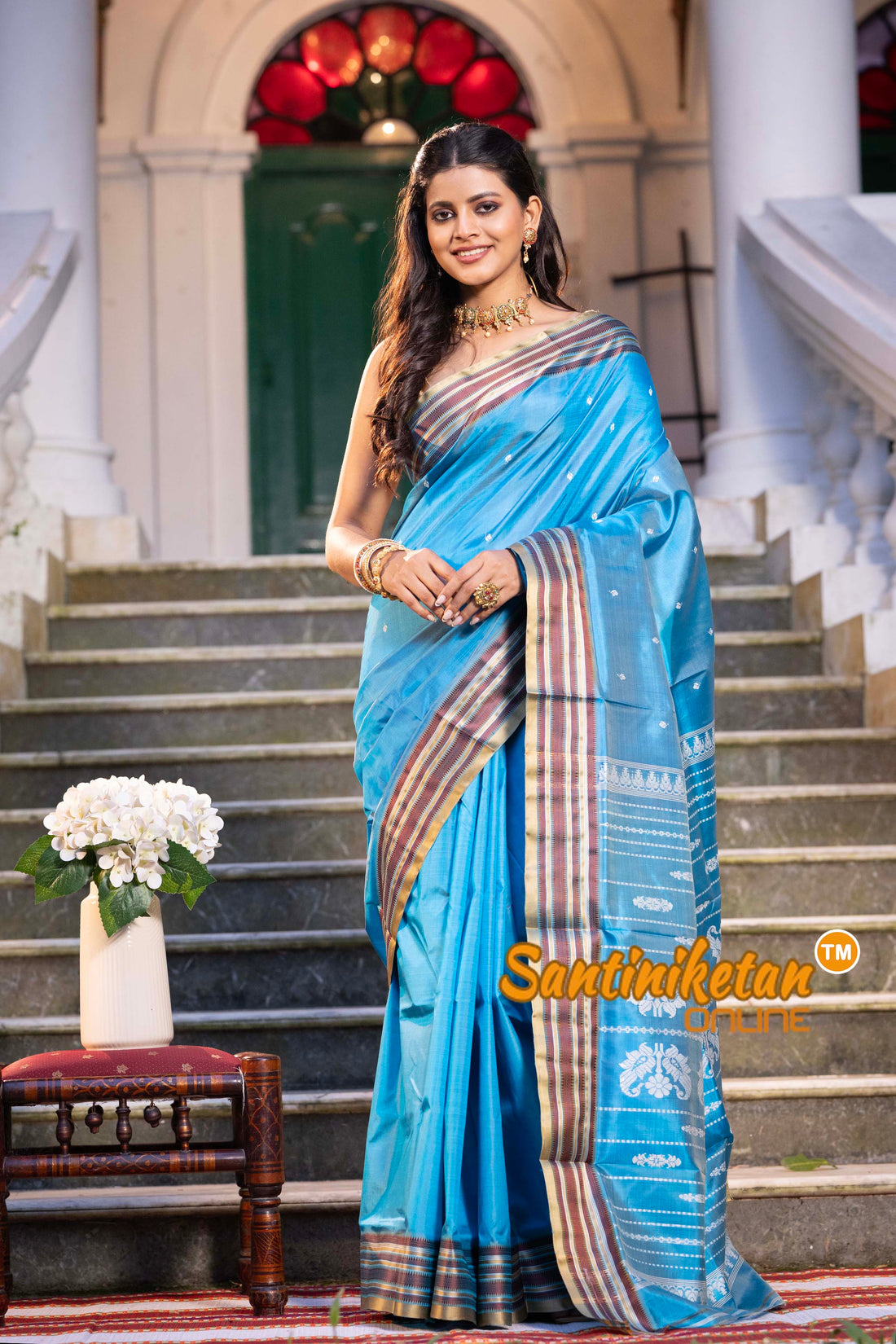 Blue Soft Color Garad Saree SN2631782