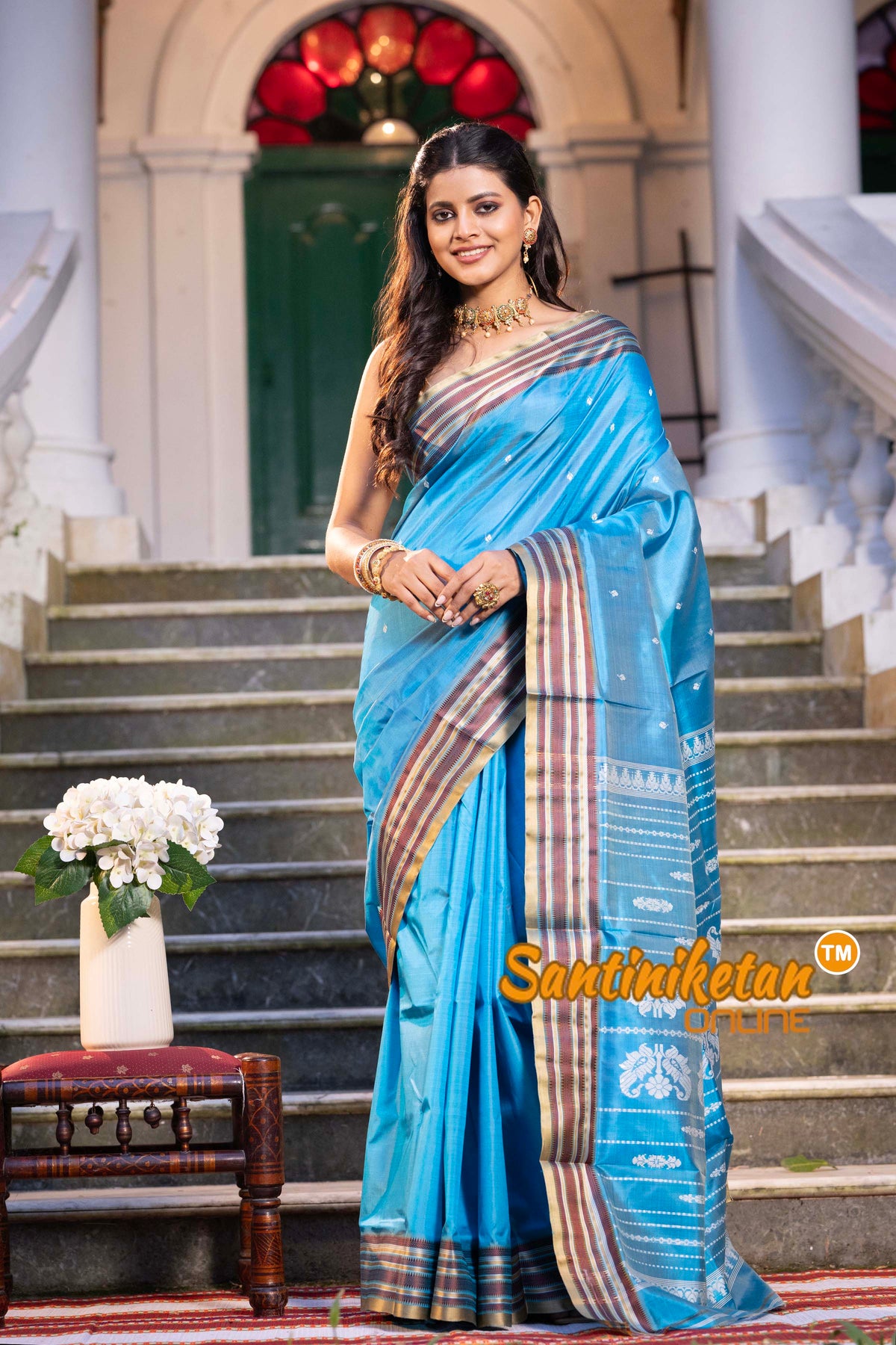 Blue Soft Color Garad Saree SN2631782