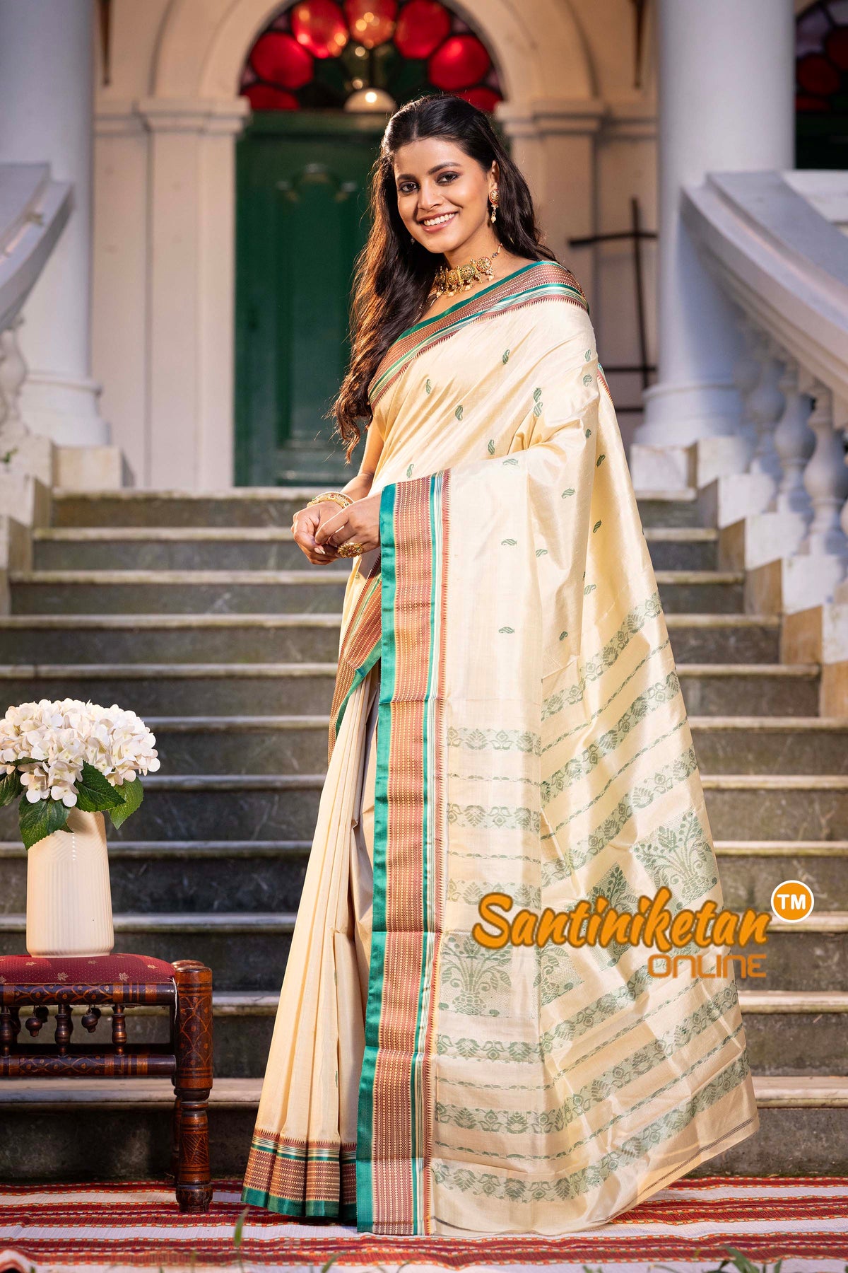 Soft Off White Color Garad Saree SN2631787