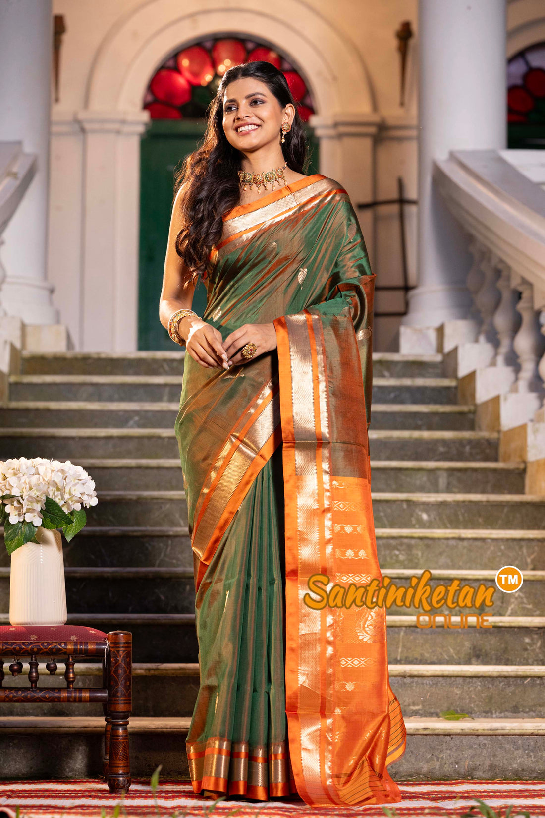 Kanjivaram Design Garad Silk Saree with Blouse SN2631814