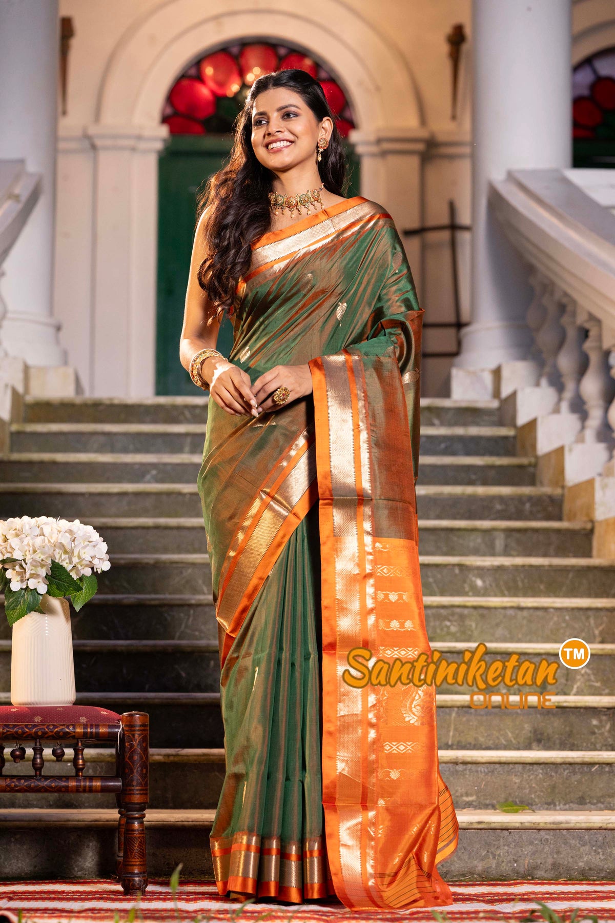 Kanjivaram Design Garad Silk Saree with Blouse SN2631814