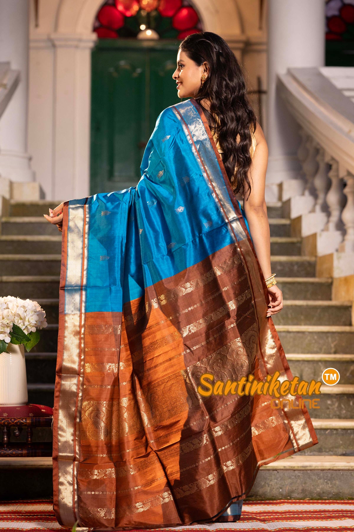 Kanjivaram Design Garad Silk Saree with Blouse SN2631821