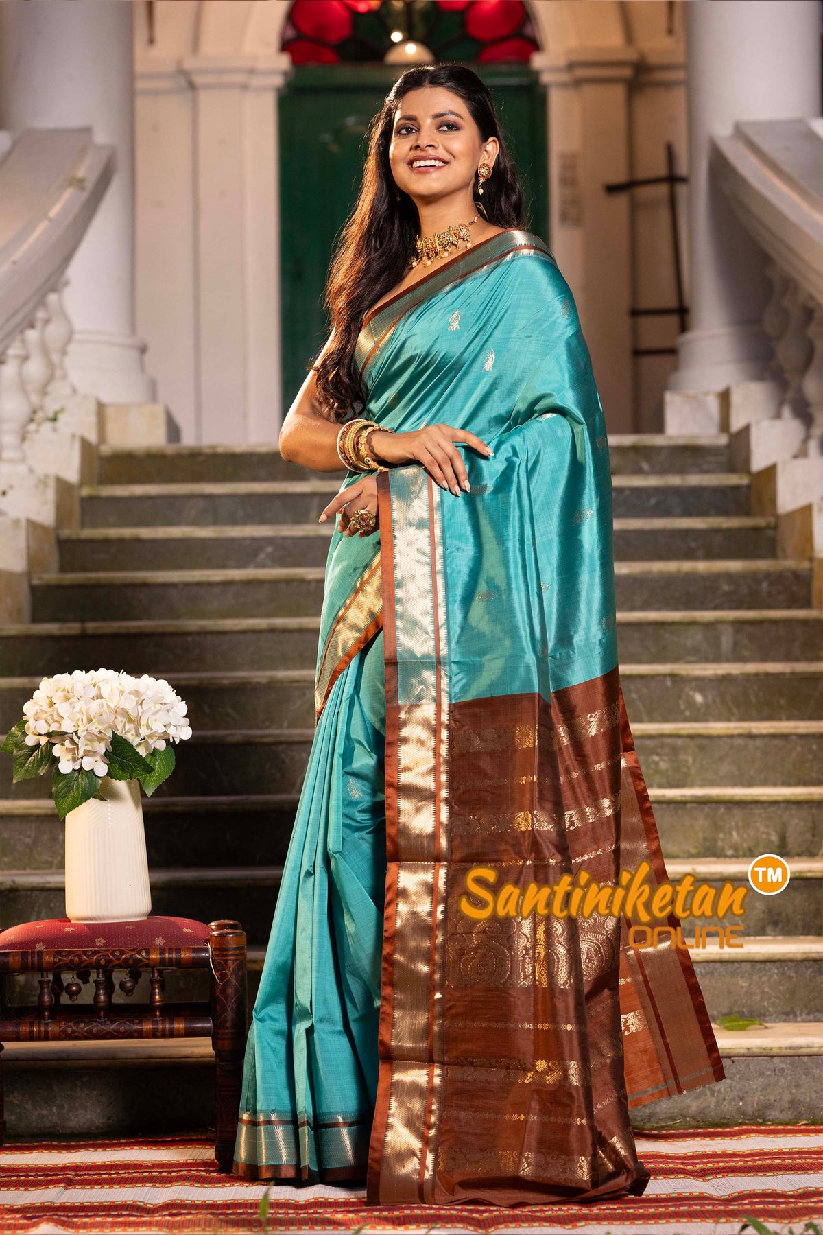 Kanjivaram Design Garad Silk Saree with Blouse SN2631827