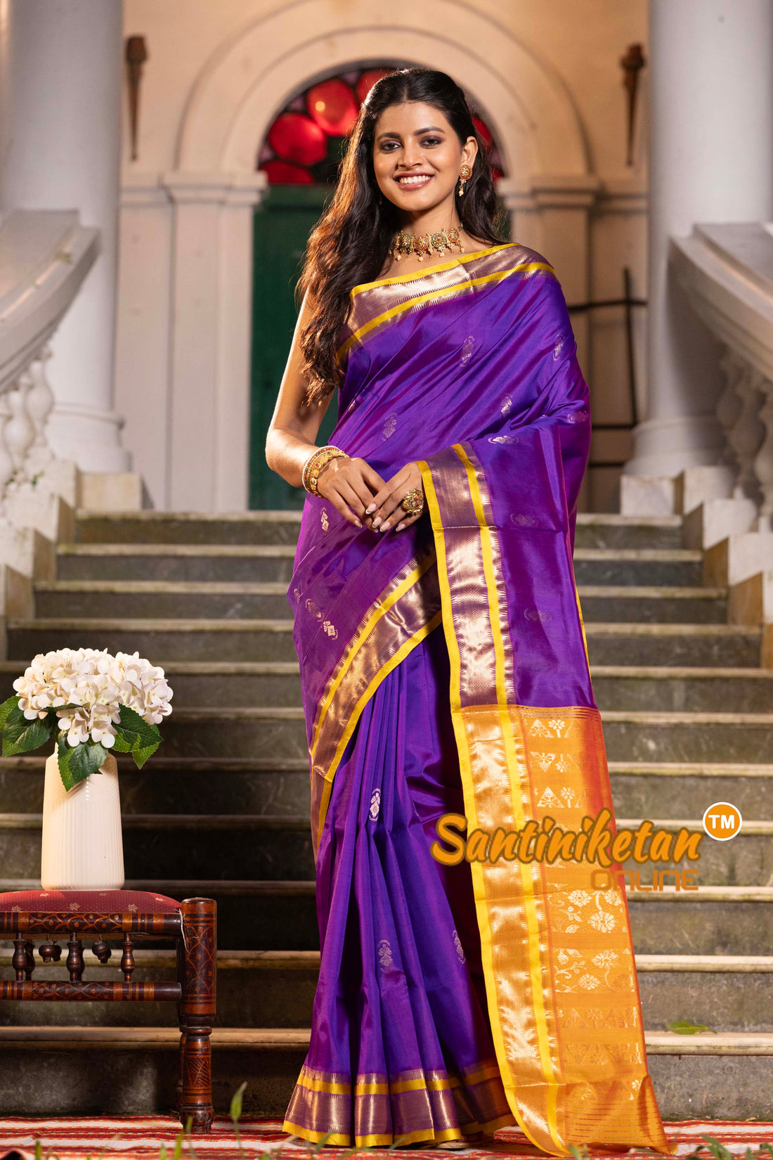 Kanjivaram Design Garad Silk Saree with Blouse SN2631833