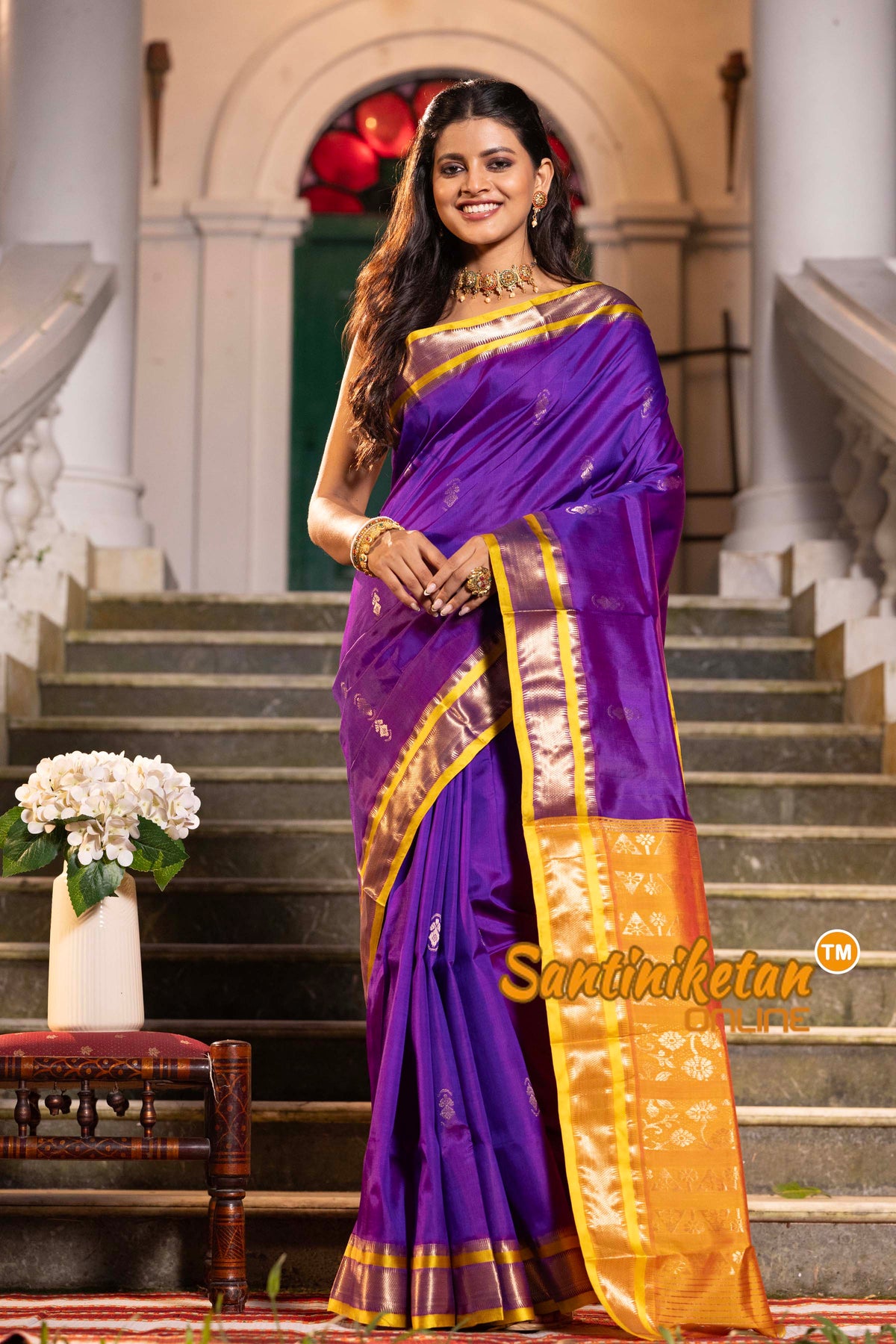 Kanjivaram Design Garad Silk Saree with Blouse SN2631833