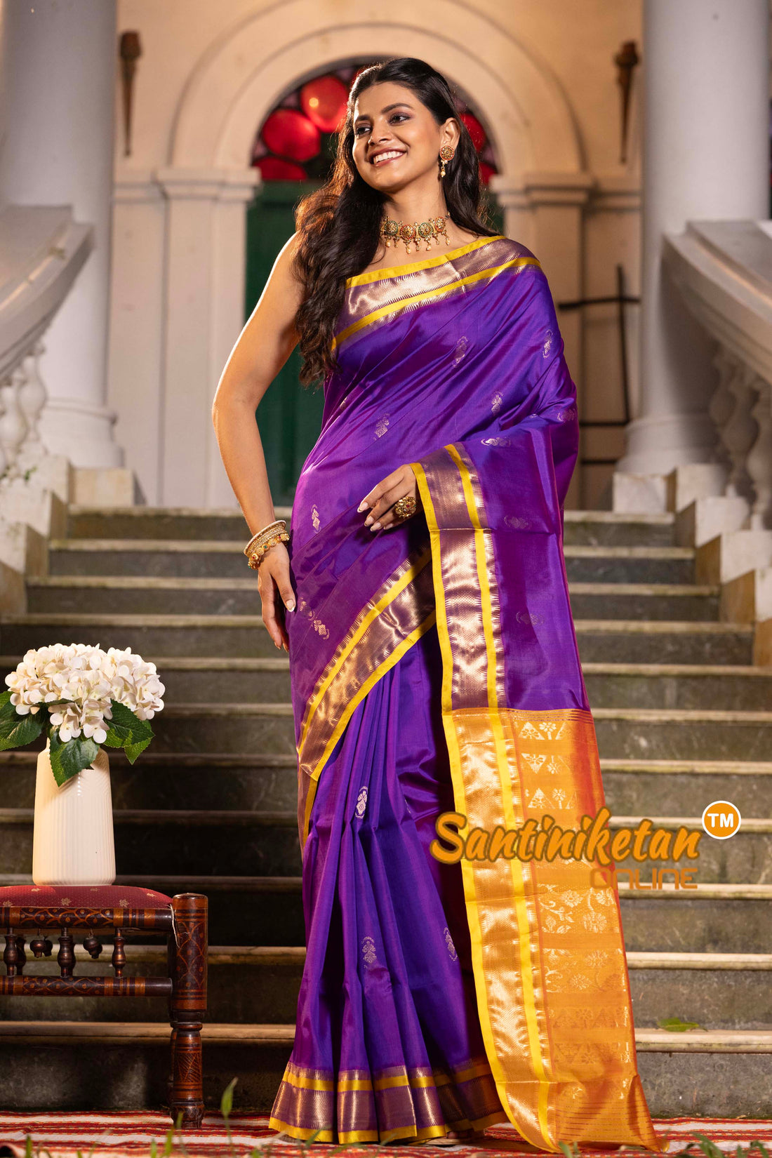 Kanjivaram Design Garad Silk Saree with Blouse SN2631833