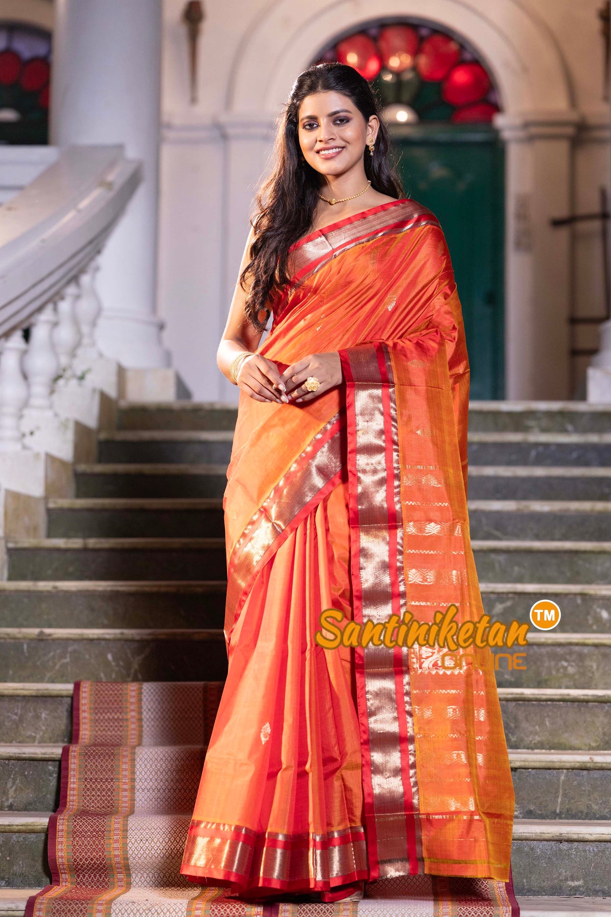 Kanjivaram Design Garad Silk Saree with Blouse SN2631915