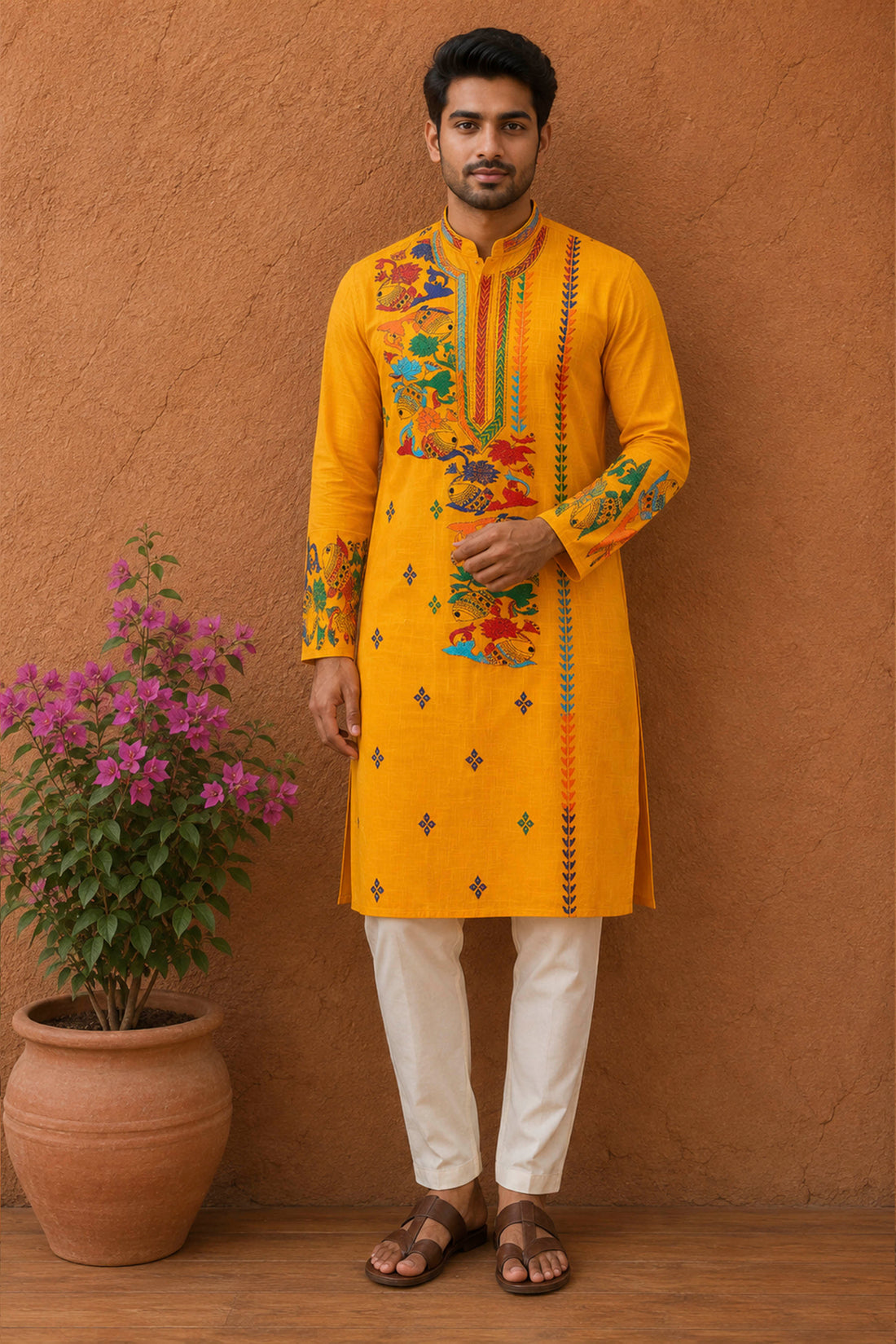 Cotton Kantha Stitch (Hand Embroidery) Panjabi