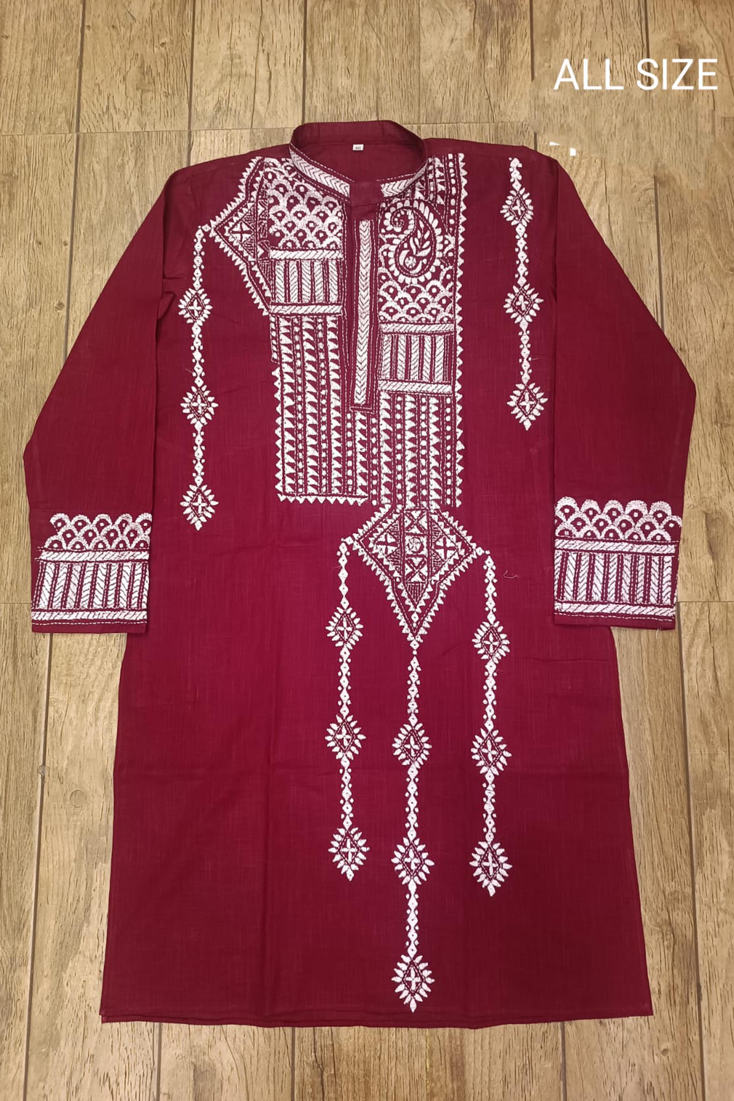 Cotton Kantha Stitch (Hand Embroidery) Panjabi