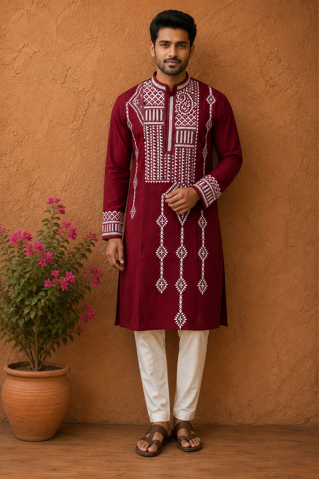 Cotton Kantha Stitch (Hand Embroidery) Panjabi