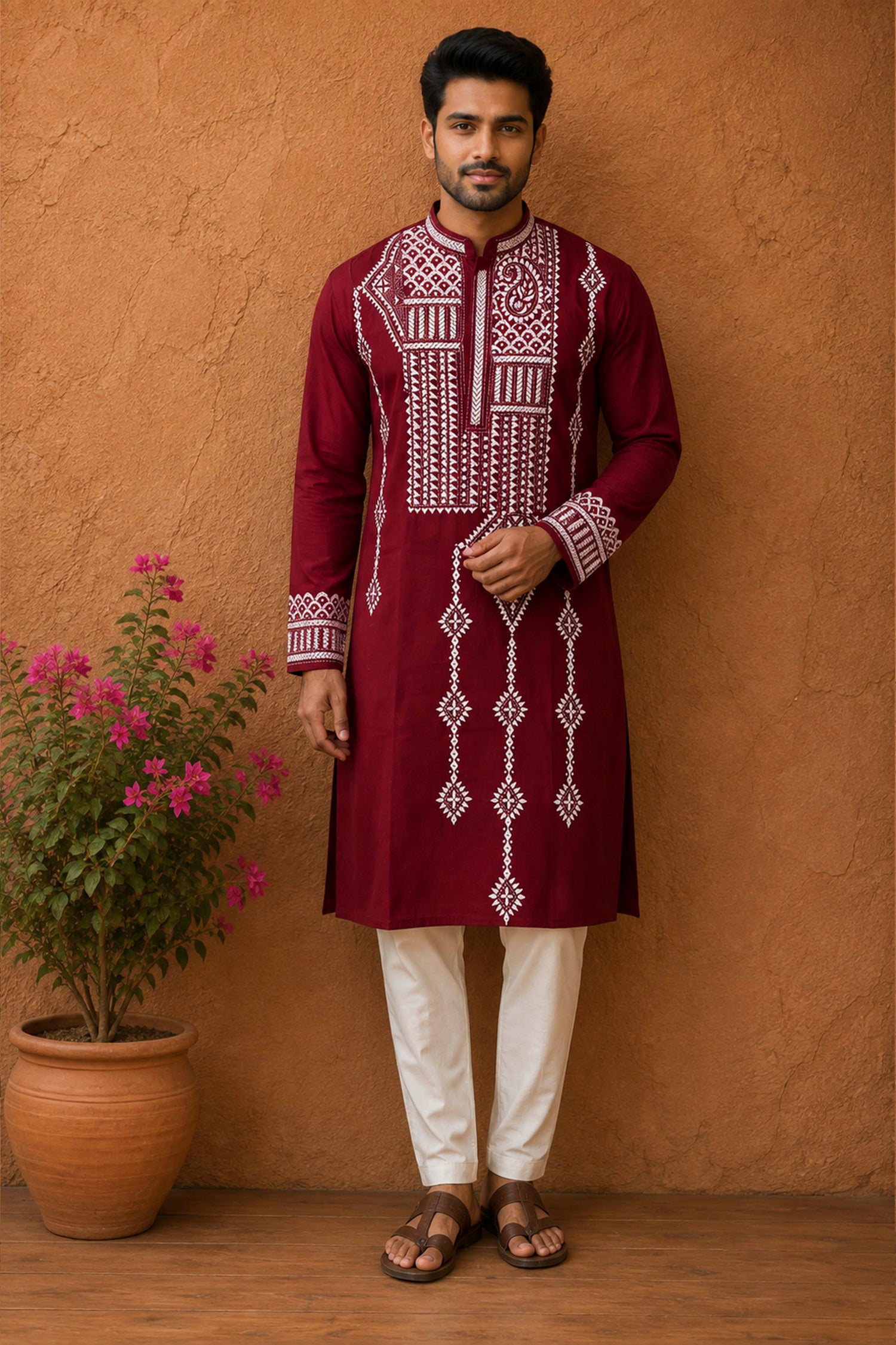 Cotton Kantha Stitch (Hand Embroidery) Panjabi