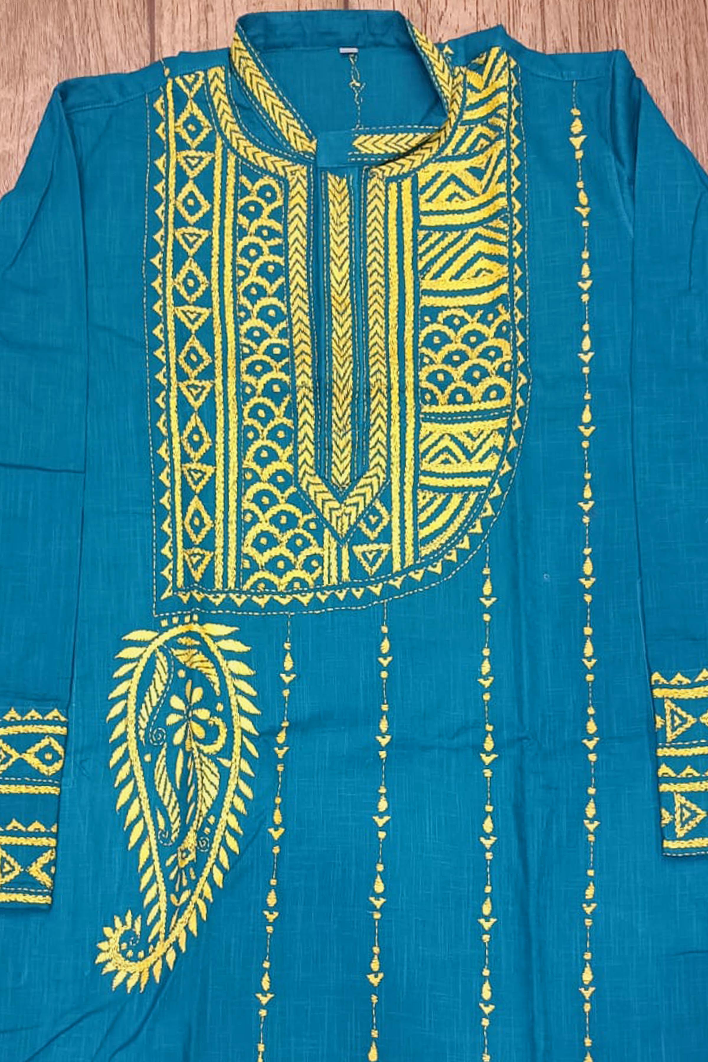 Cotton Kantha Stitch (Hand Embroidery) Panjabi