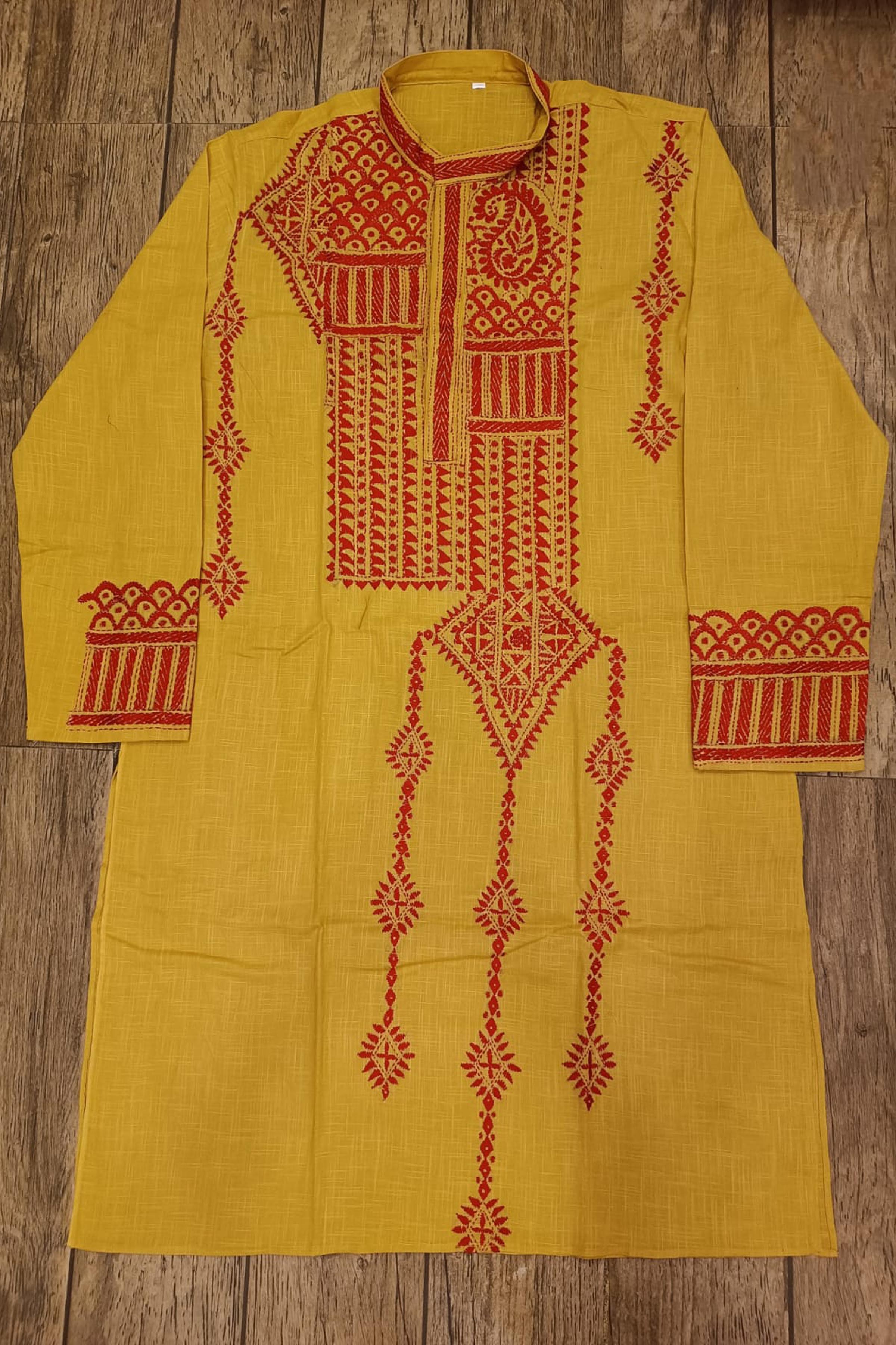 Cotton Kantha Stitch (Hand Embroidery) Panjabi
