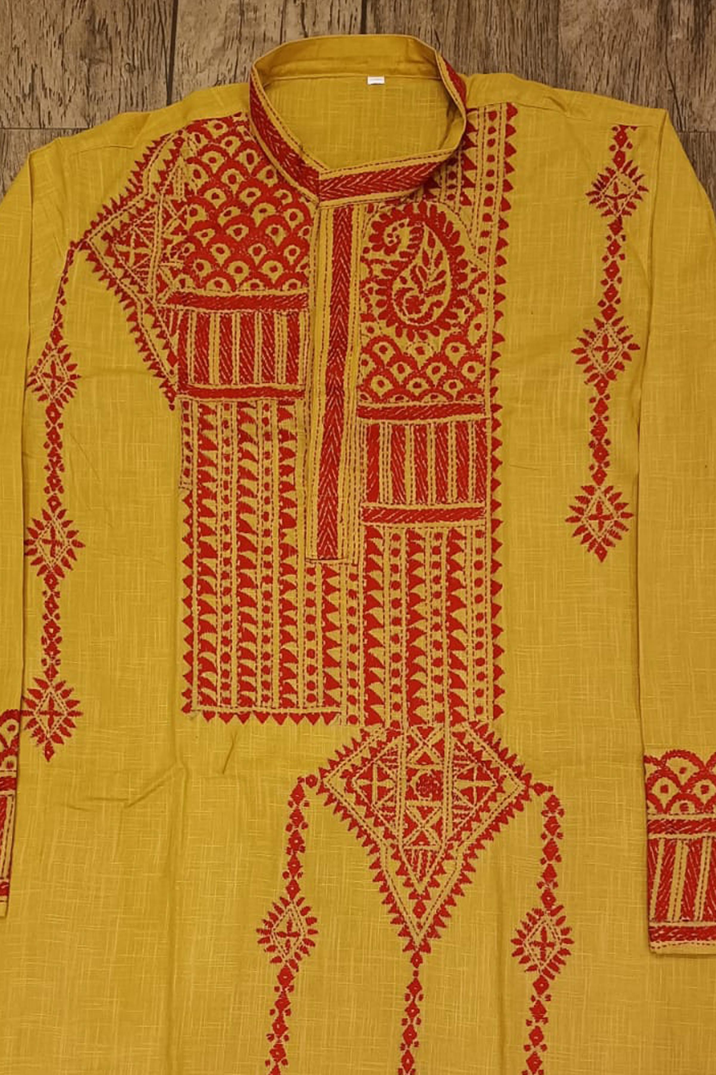 Cotton Kantha Stitch (Hand Embroidery) Panjabi