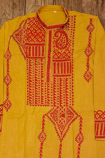 Cotton Kantha Stitch (Hand Embroidery) Panjabi