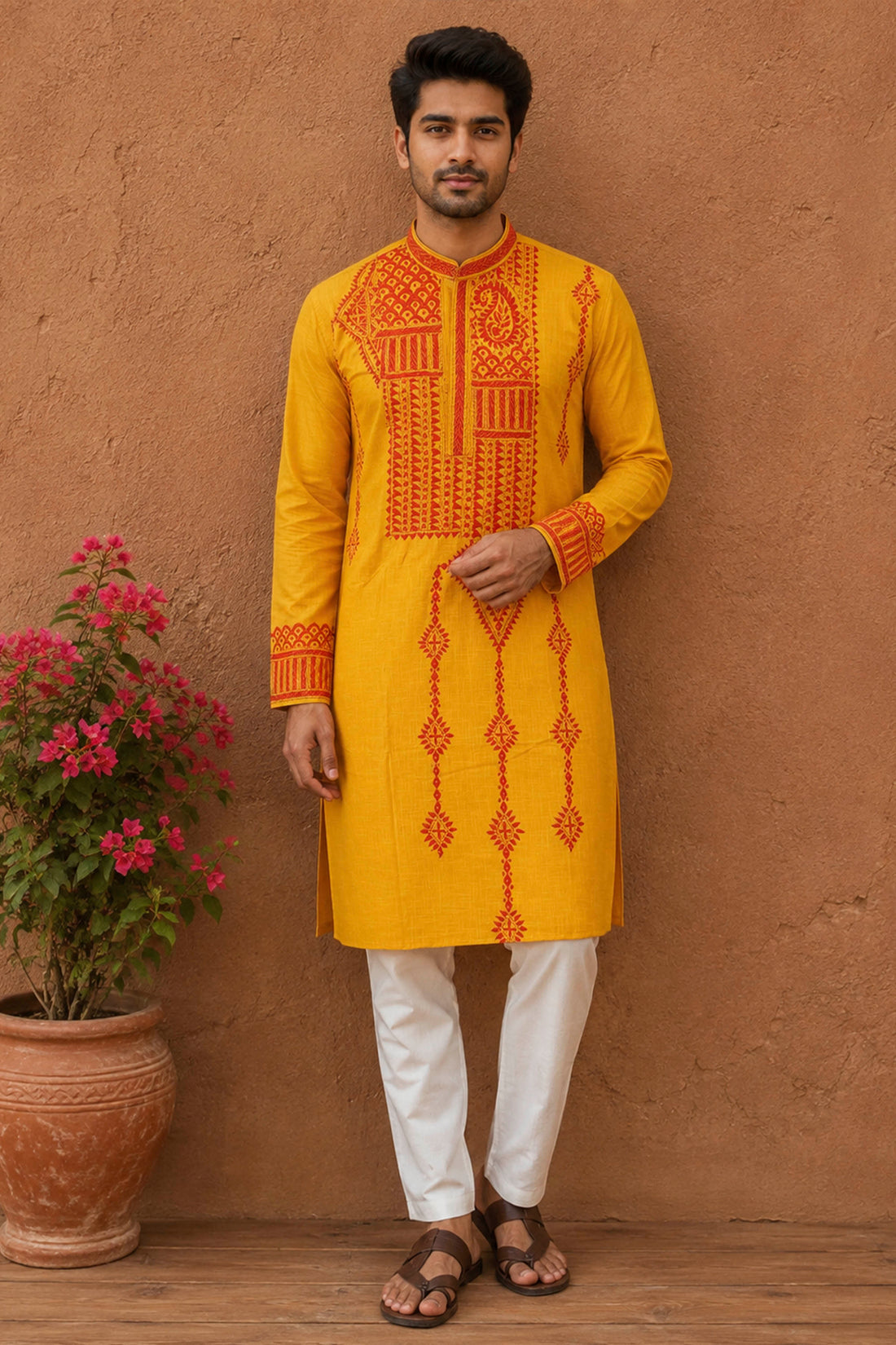 Cotton Kantha Stitch (Hand Embroidery) Panjabi