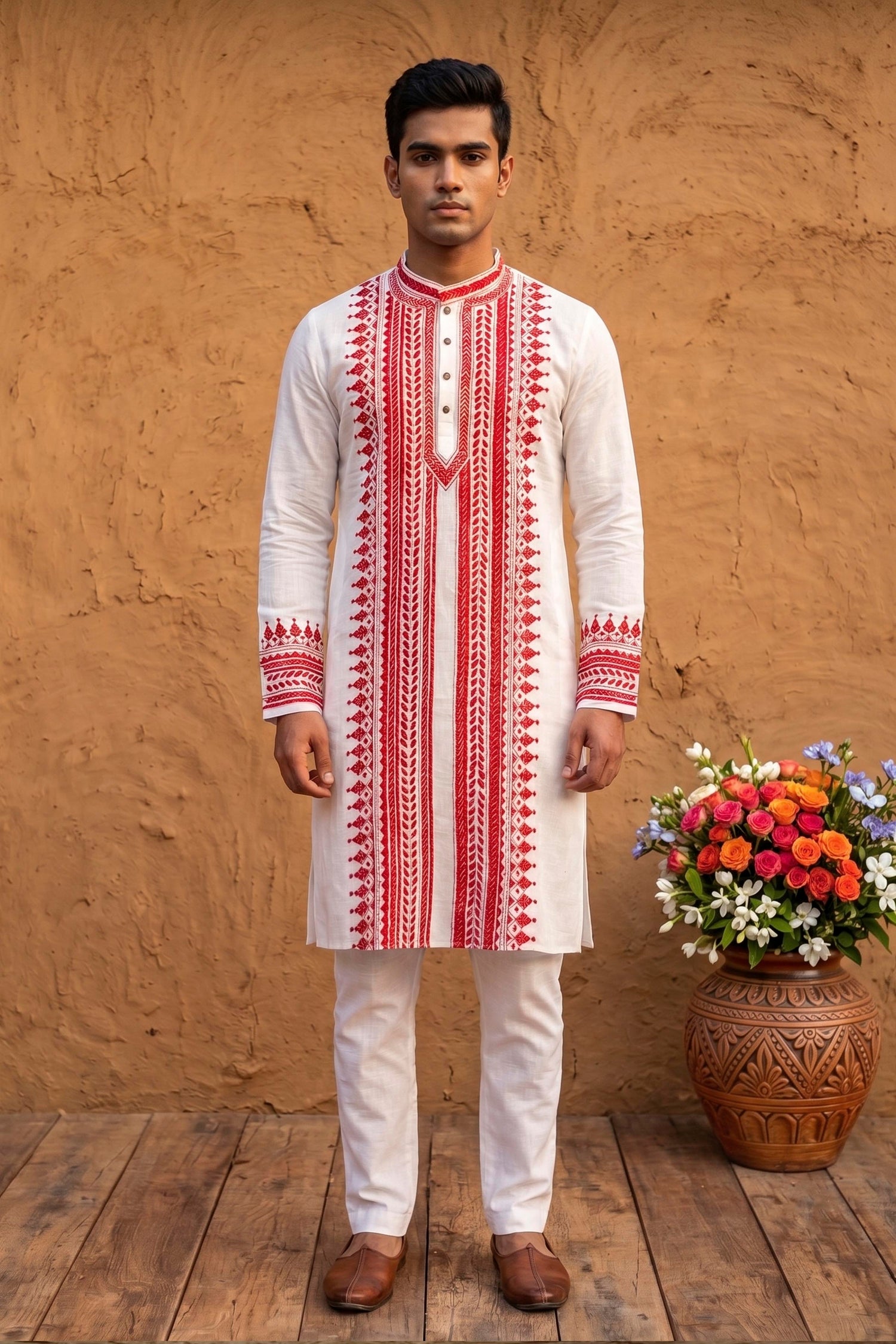 Cotton Kantha Stitch (Hand Embroidery) Panjabi
