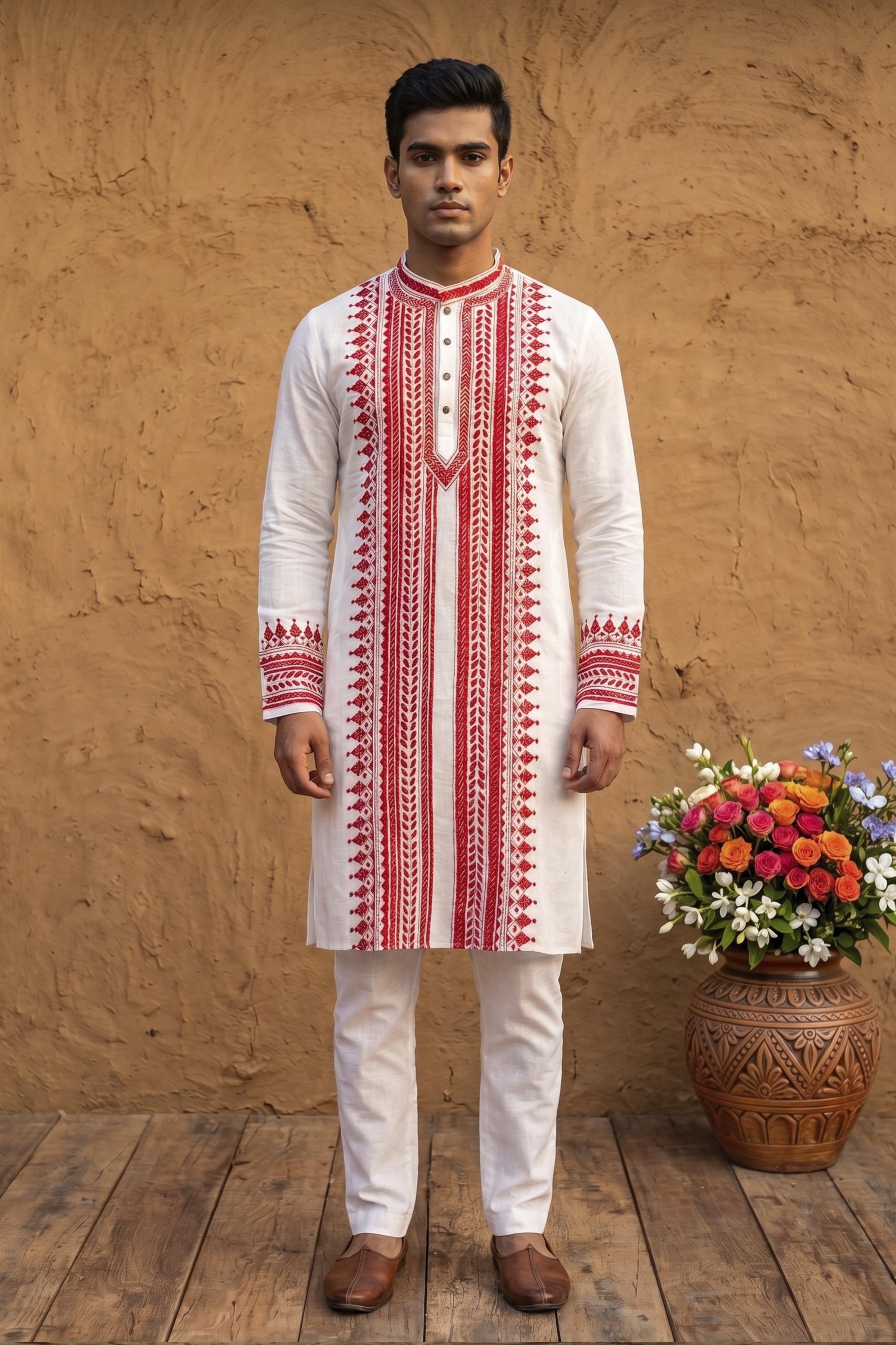 Cotton Kantha Stitch (Hand Embroidery) Panjabi