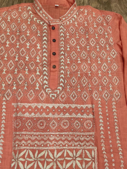 Cotton Kantha Stitch (Hand Embroidery) Panjabi