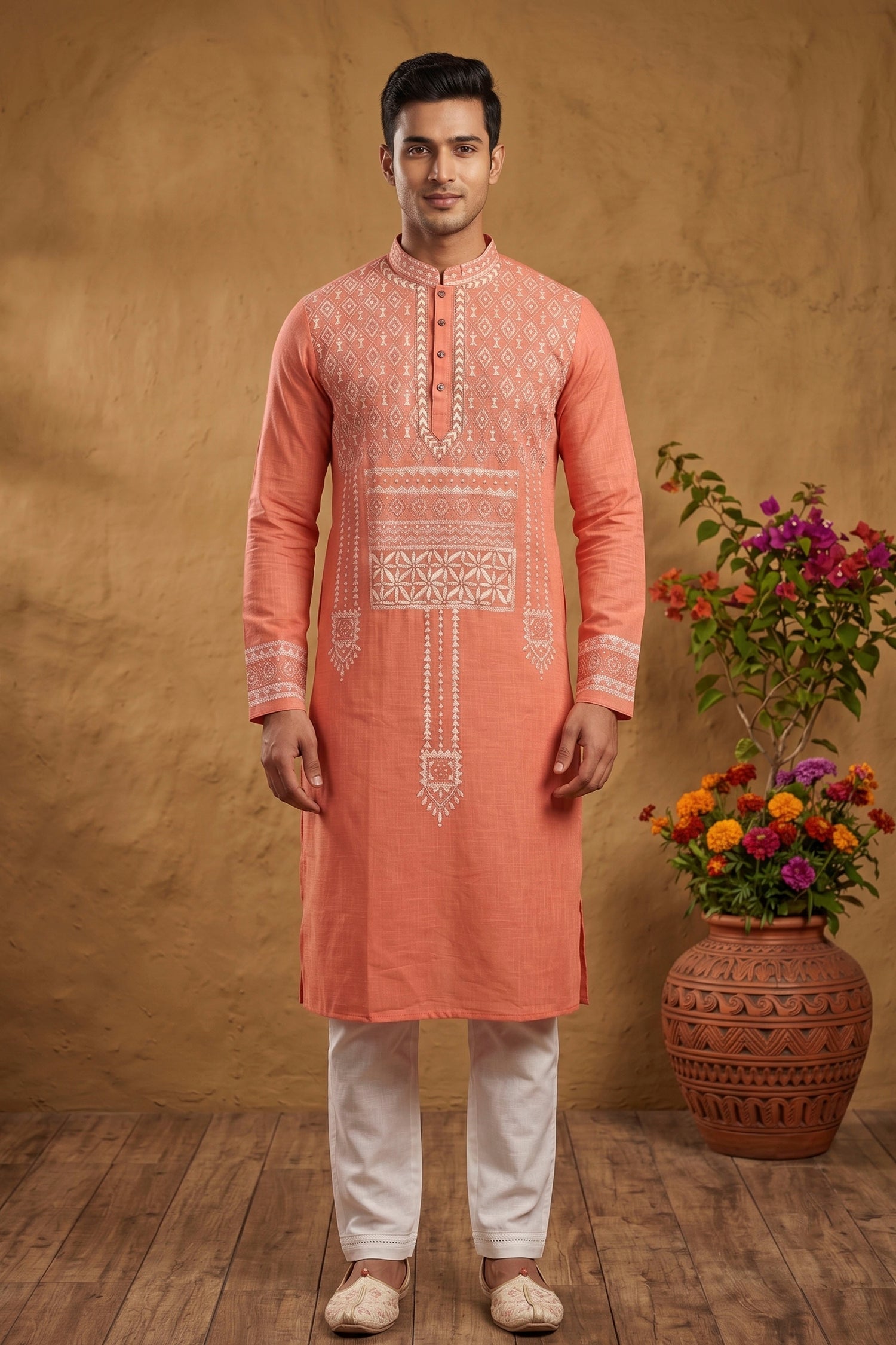 Cotton Kantha Stitch (Hand Embroidery) Panjabi