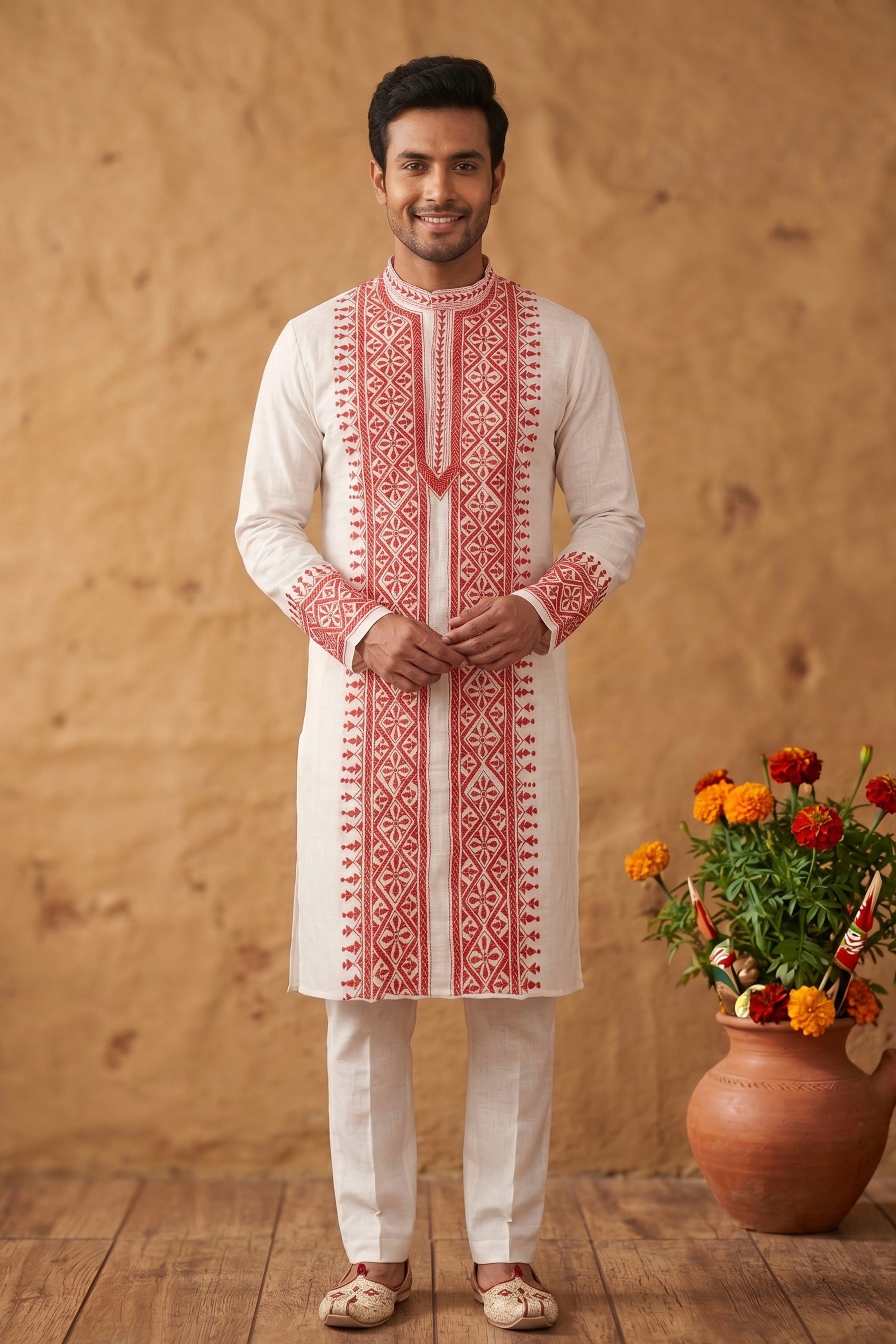 Cotton Kantha Stitch (Hand Embroidery) Panjabi
