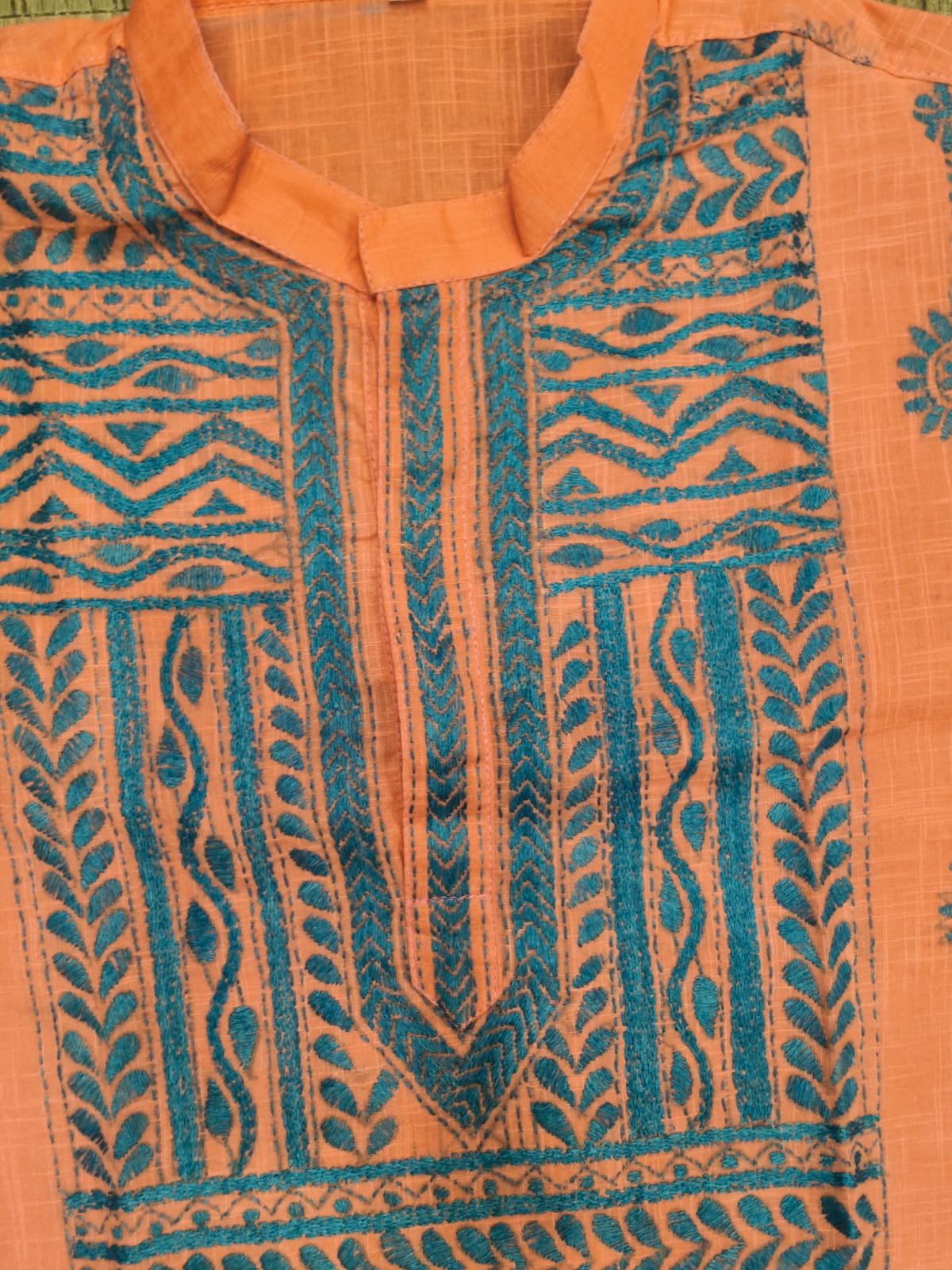 Cotton Kantha Stitch (Hand Embroidery) Panjabi
