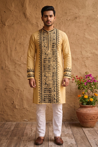 Cotton Kantha Stitch (Hand Embroidery) Panjabi