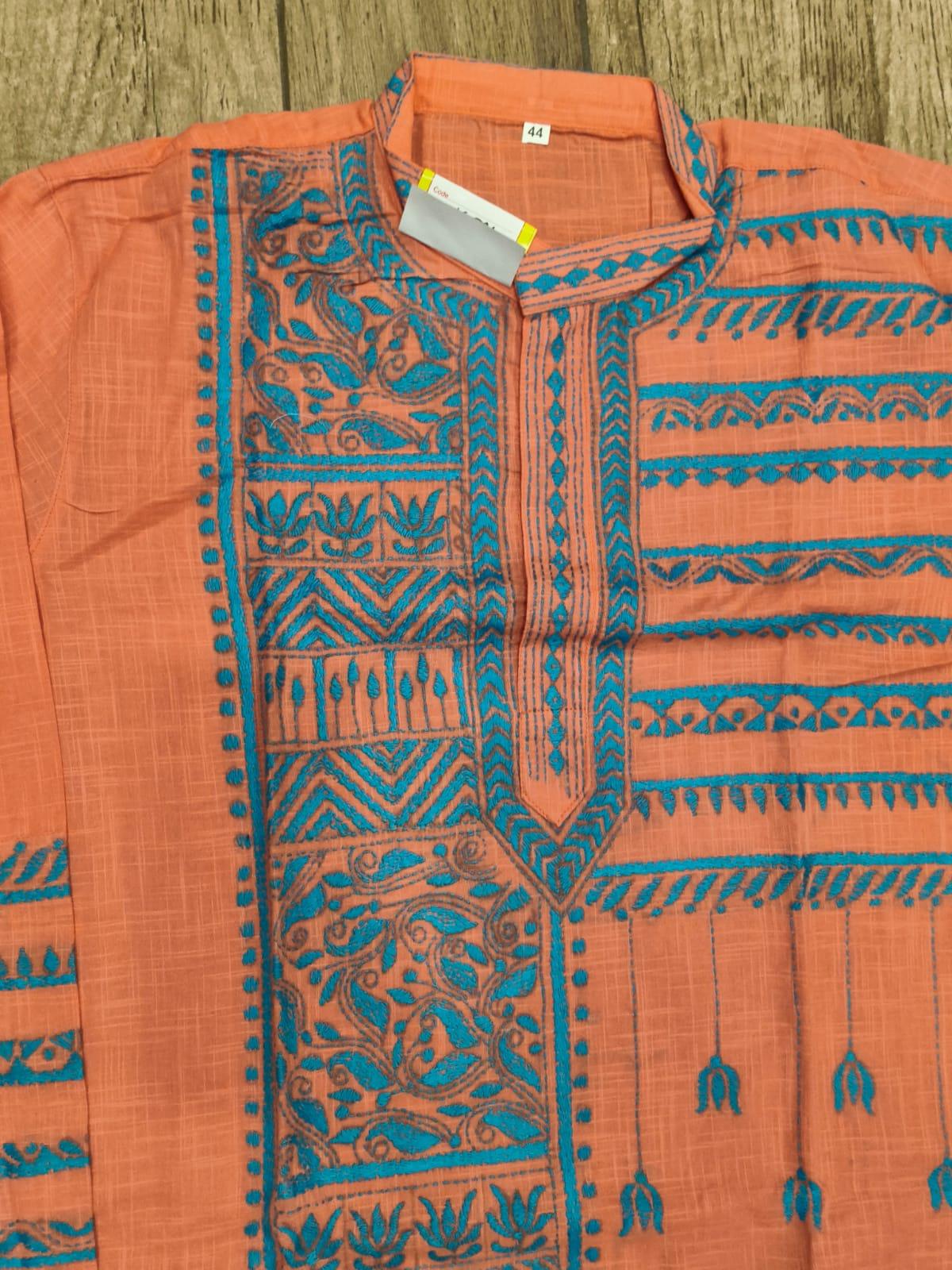 Cotton Kantha Stitch (Hand Embroidery) Panjabi