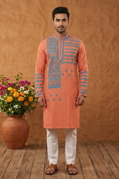 Cotton Kantha Stitch (Hand Embroidery) Panjabi