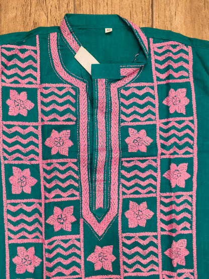 Cotton Kantha Stitch (Hand Embroidery) Panjabi