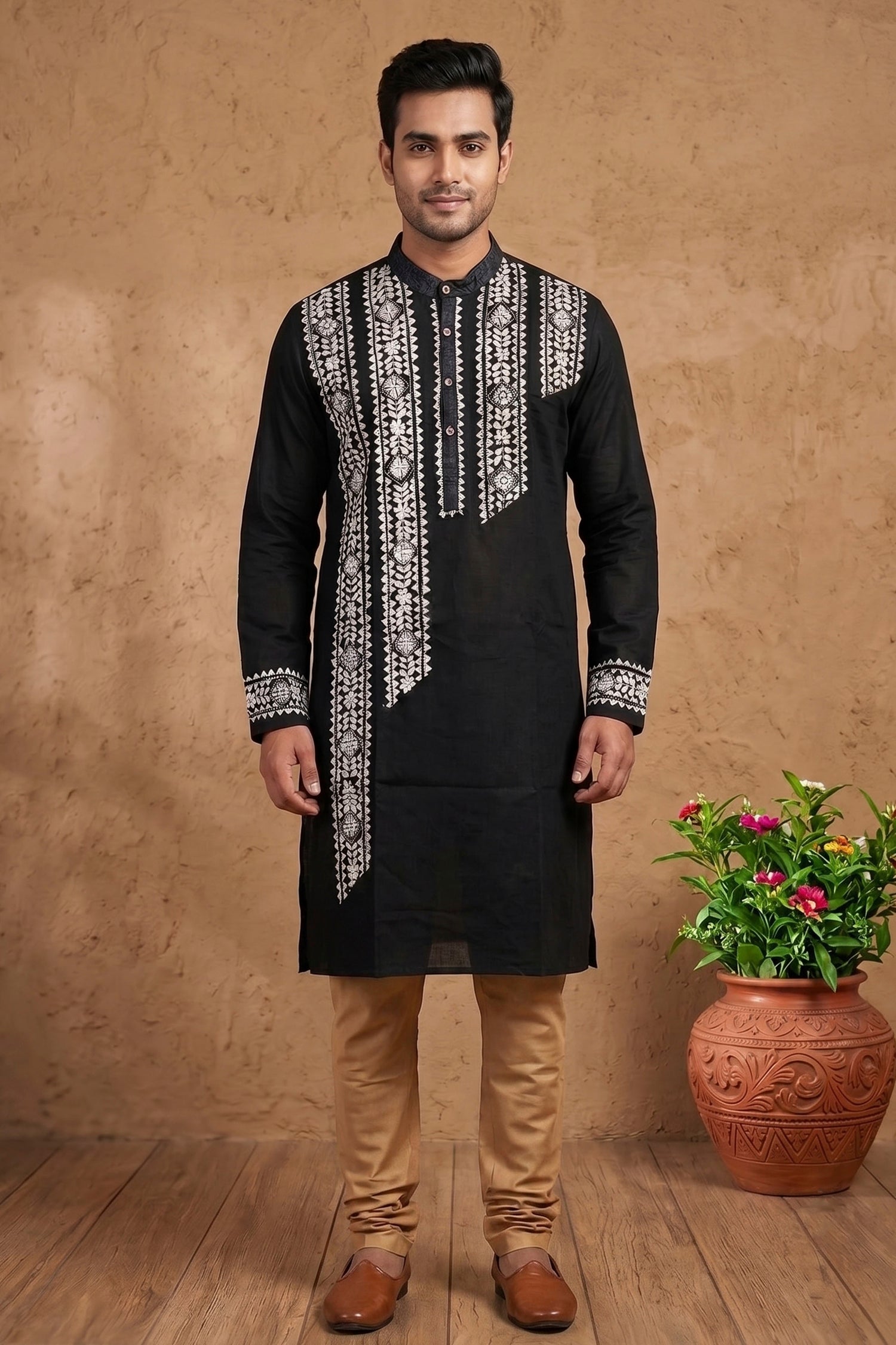 Cotton Kantha Stitch (Hand Embroidery) Panjabi