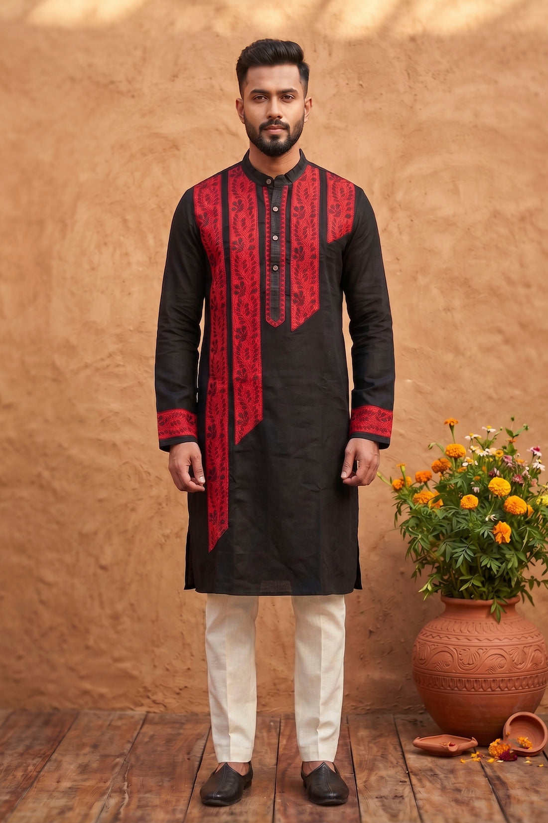 Cotton Kantha Stitch (Hand Embroidery) Panjabi