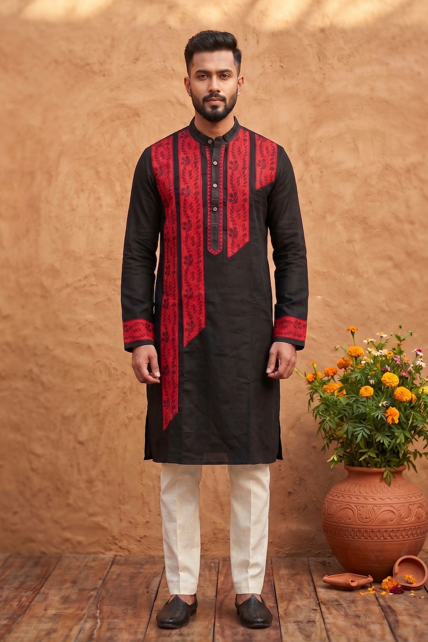 Cotton Kantha Stitch (Hand Embroidery) Panjabi