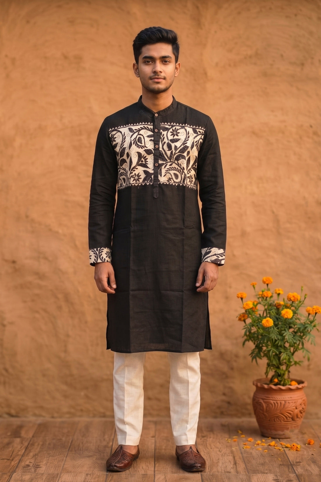Cotton Kantha Stitch (Hand Embroidery) Panjabi