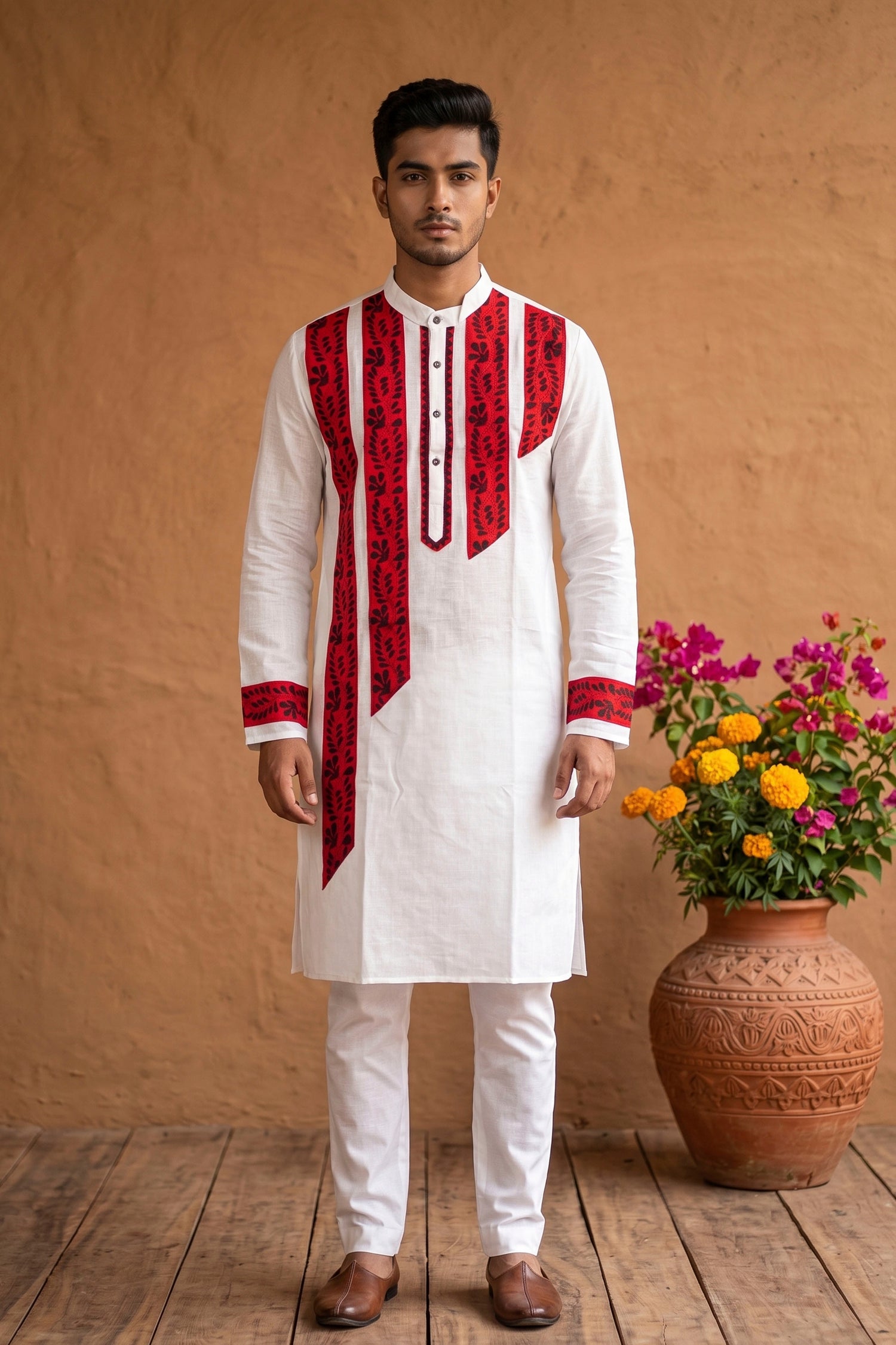Cotton Kantha Stitch (Hand Embroidery) Panjabi