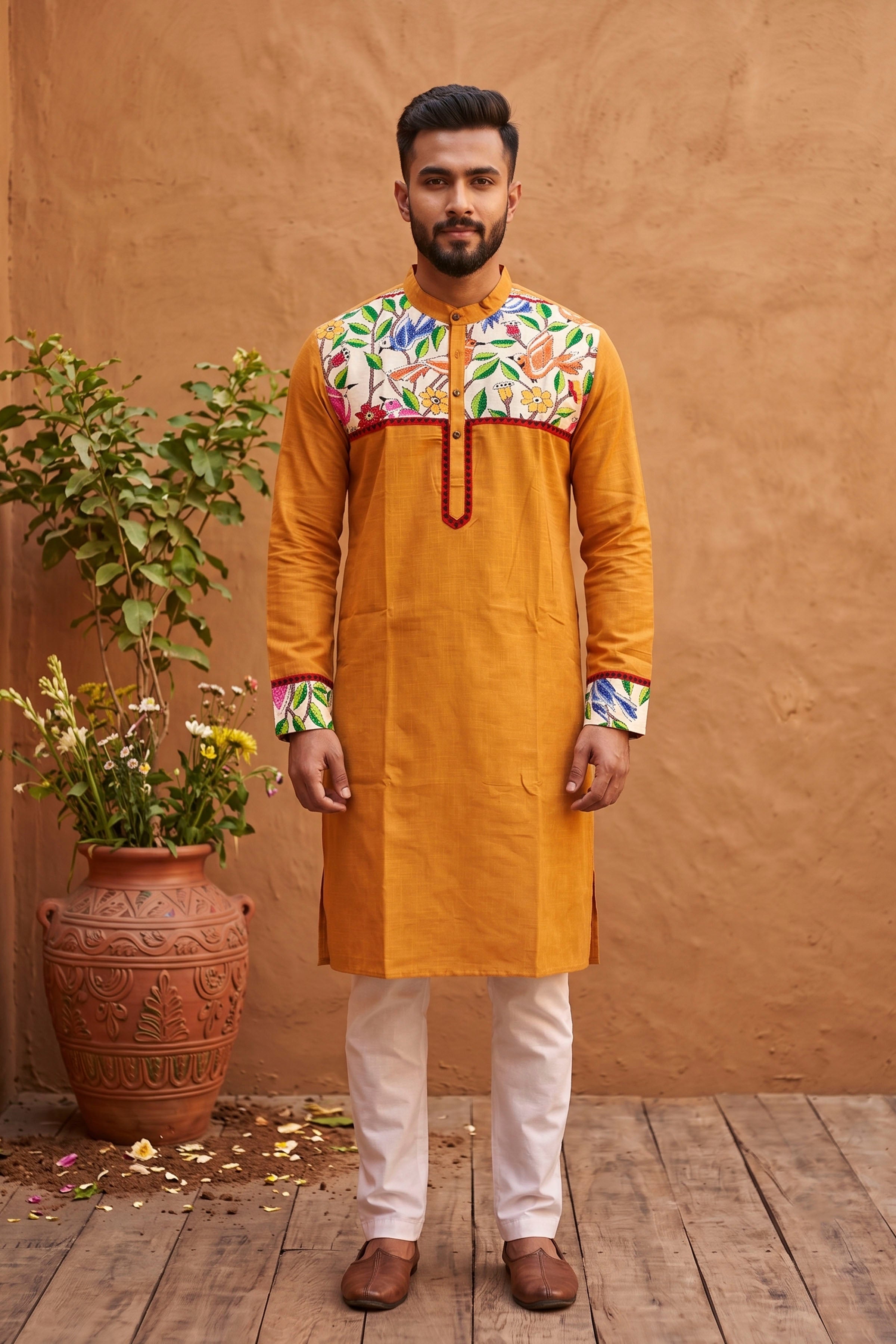 Cotton Kantha Stitch (Hand Embroidery) Panjabi