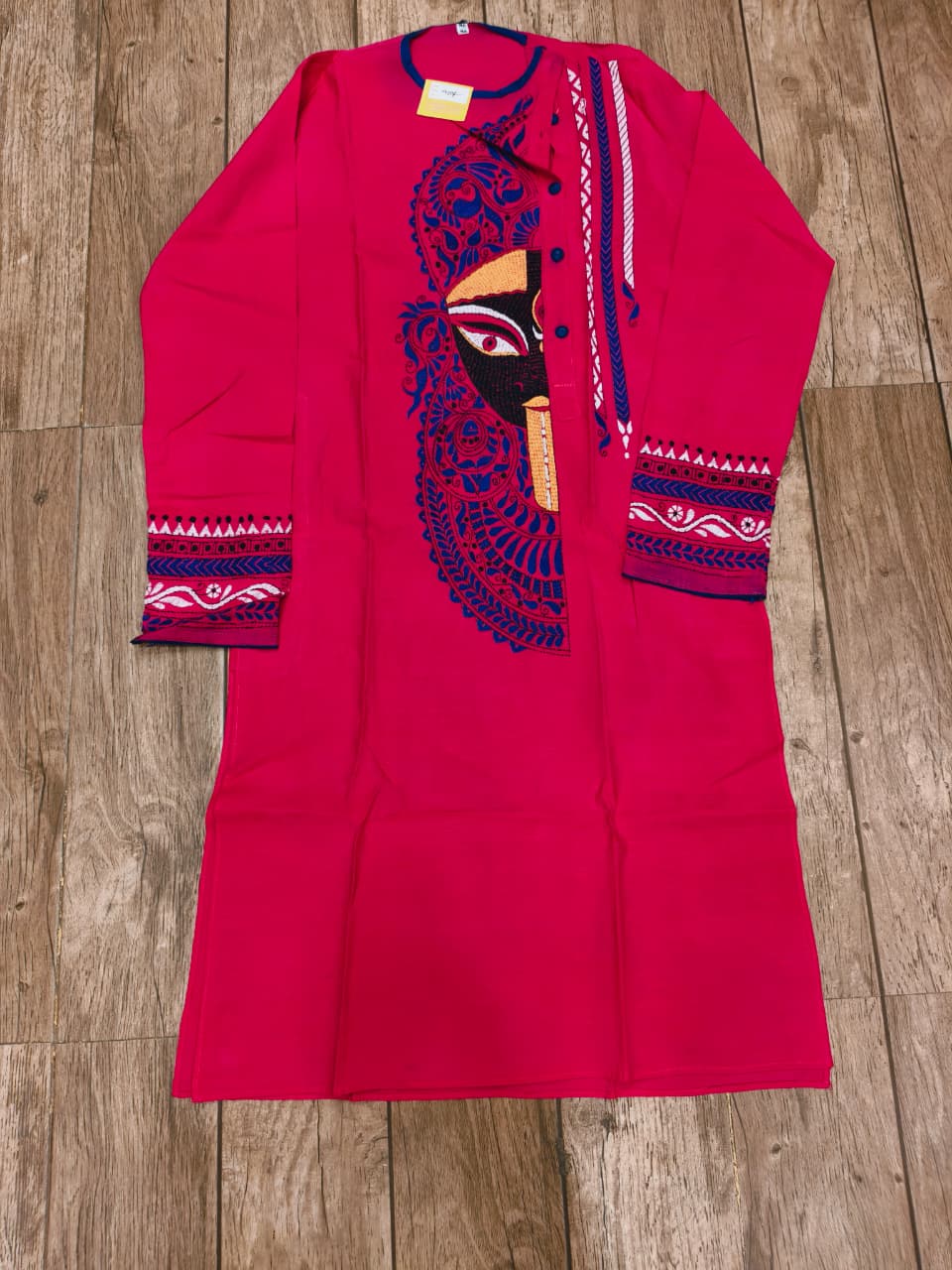 Rani Color Cotton Kantha Stitch (Hand Embroidery) Panjabi KP26425