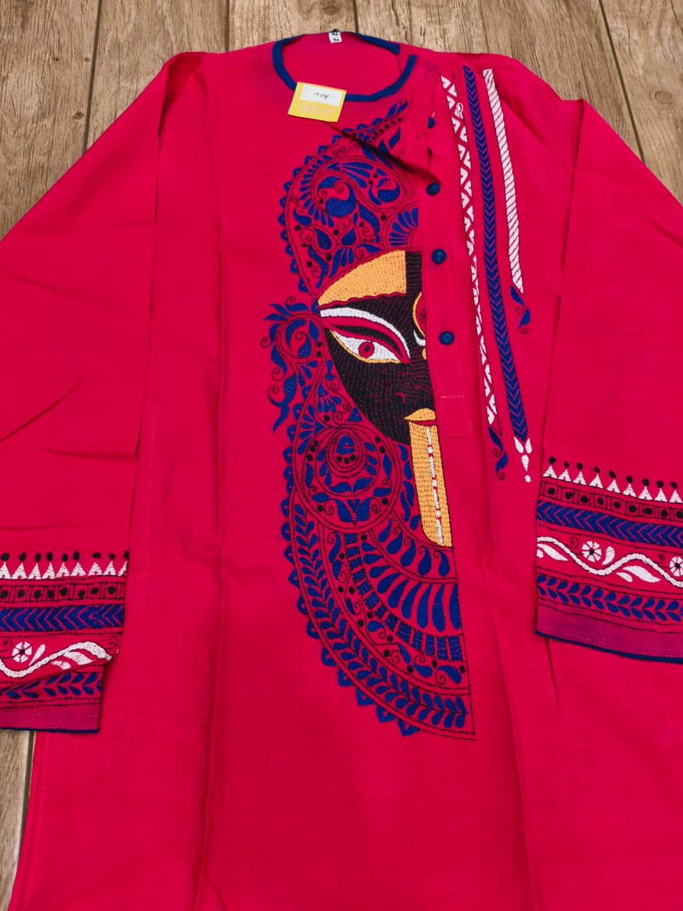 Rani Color Cotton Kantha Stitch (Hand Embroidery) Panjabi KP26425