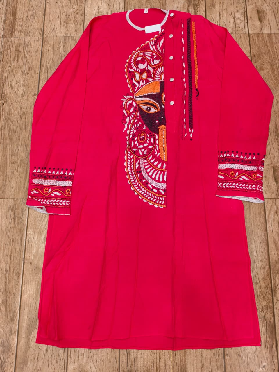 Rani Color Cotton Kantha Stitch (Hand Embroidery) Panjabi KP26430