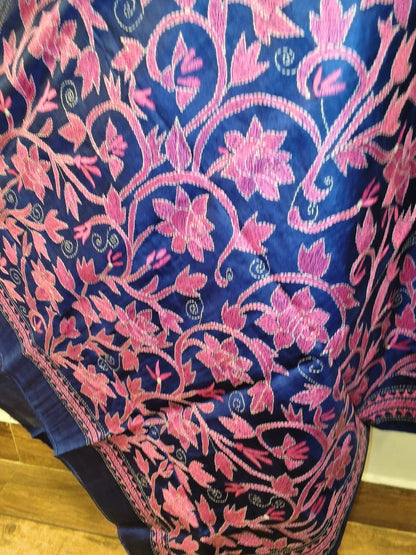Pure Tussar Kantha Stitch Dupatta SN26KD61