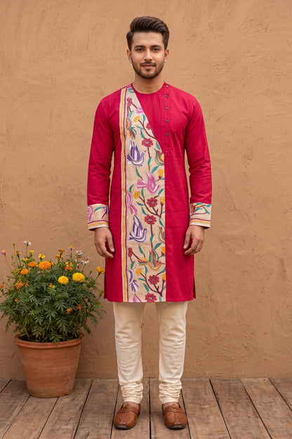 Cotton Kantha Stitch Patch Panjabi SN2023WPCK95