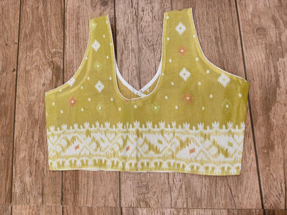 Alpine Sleeveless Rasham Jamdani Blouse SN26WP097